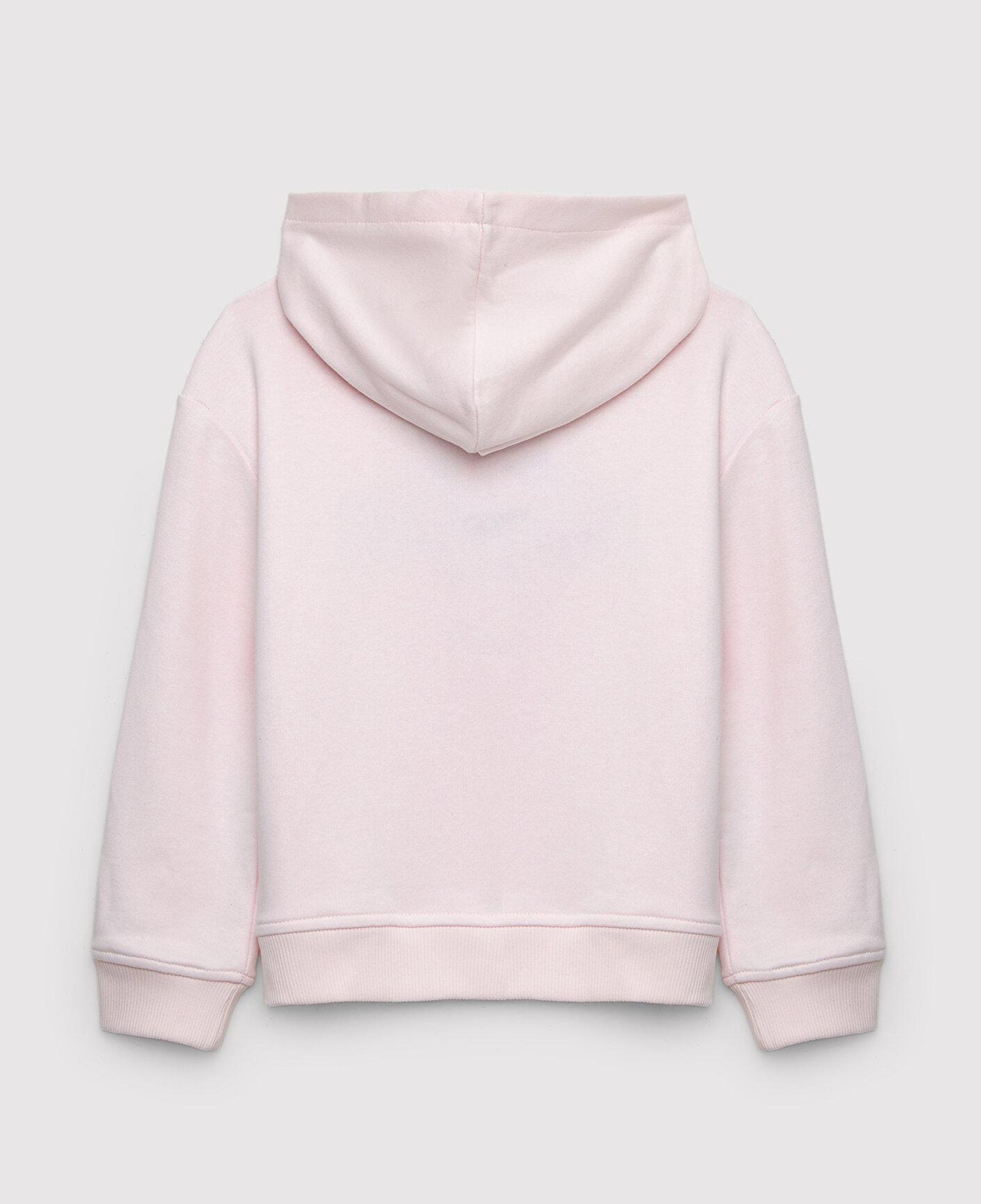 Mavi Kapüşonlu Pembe Sweatshirt 7S10218-91487