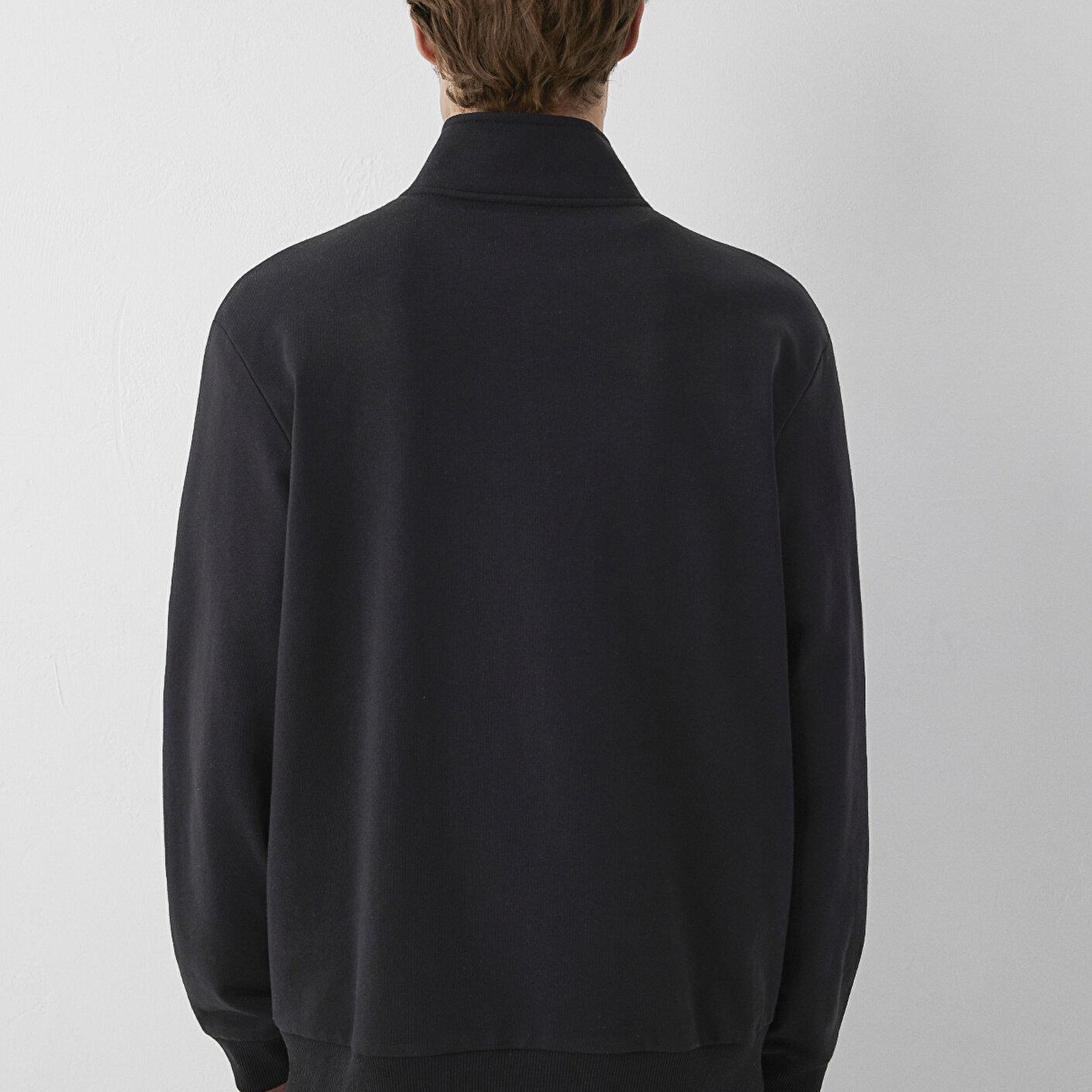 Mavi Fermuarlı Siyah Basic Sweatshirt 0S10621-900