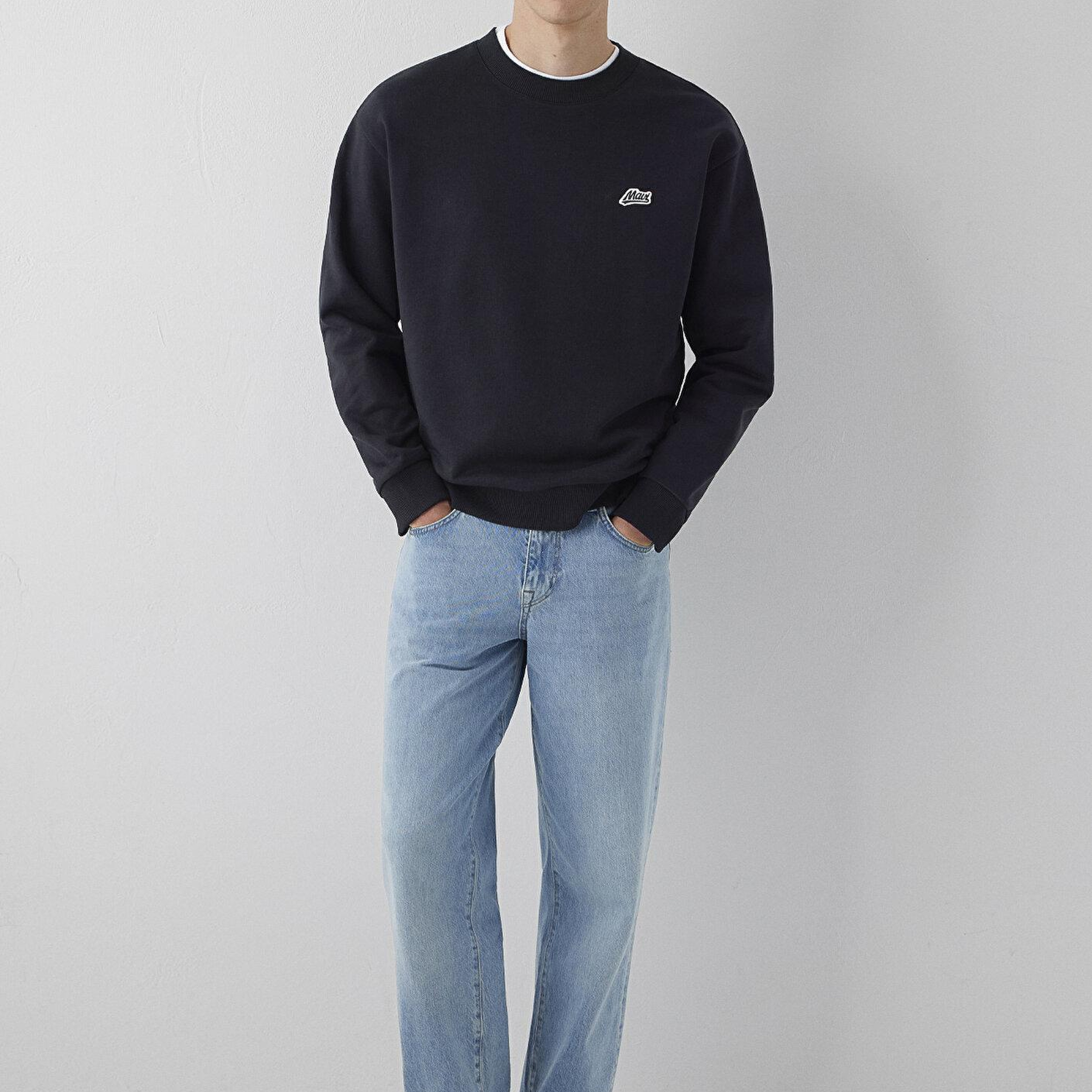 Mavi Mavi Patch Nakışlı Antrasit Sweatshirt 0S10611-80022