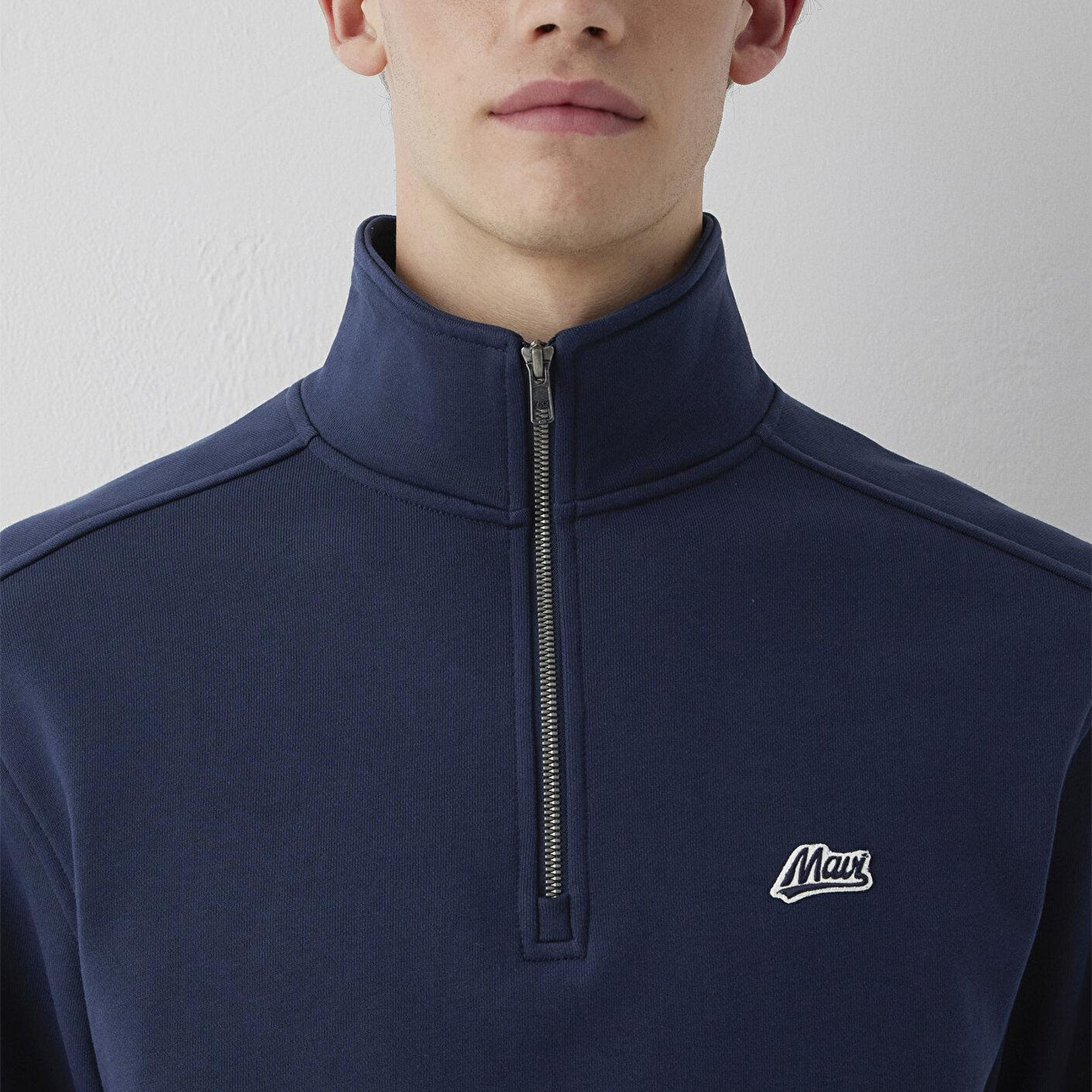 Mavi Mavi Patch Nakışlı Yarı Fermuarlı Lacivert Sweatshirt 0S10613-70490