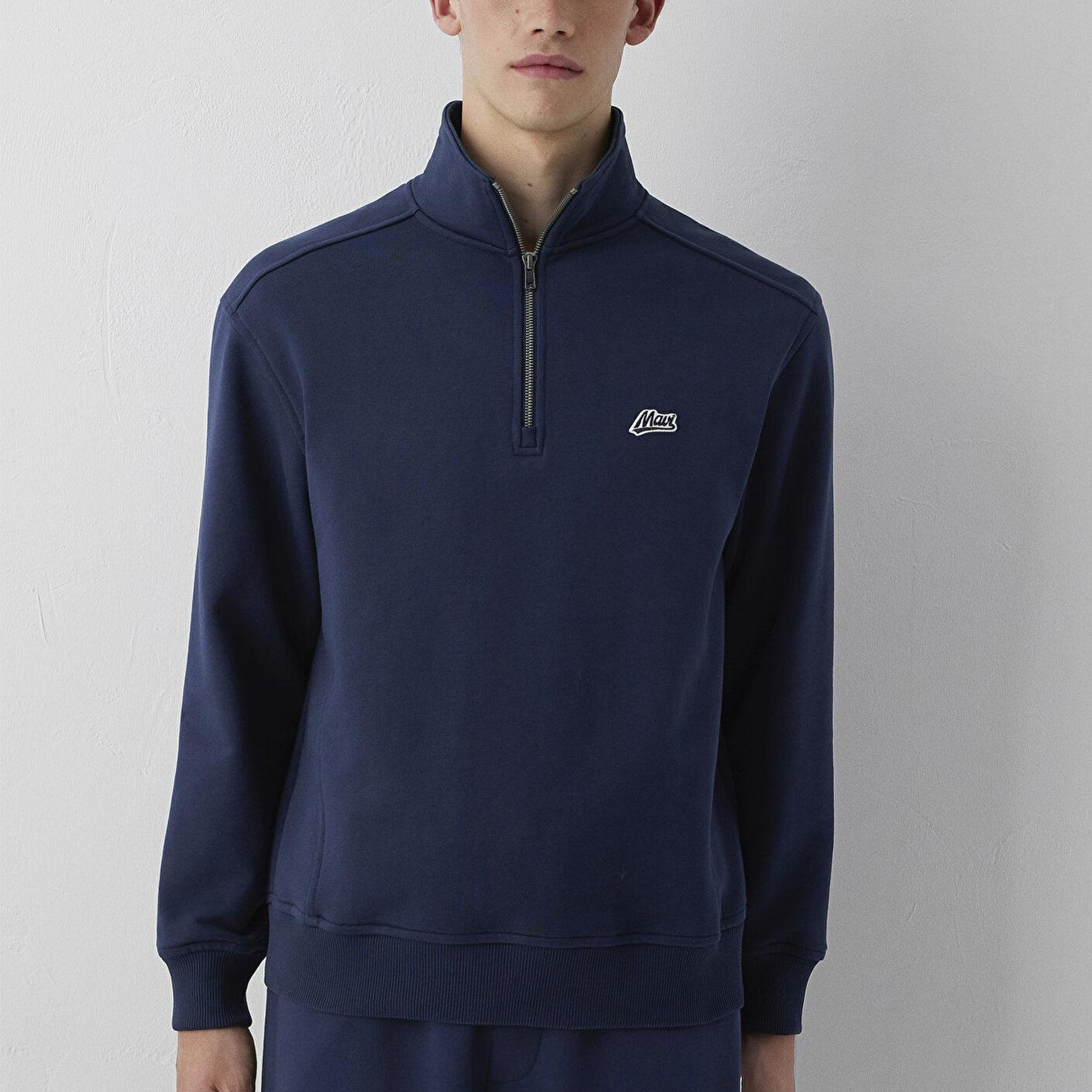 Mavi Mavi Patch Nakışlı Yarı Fermuarlı Lacivert Sweatshirt 0S10613-70490