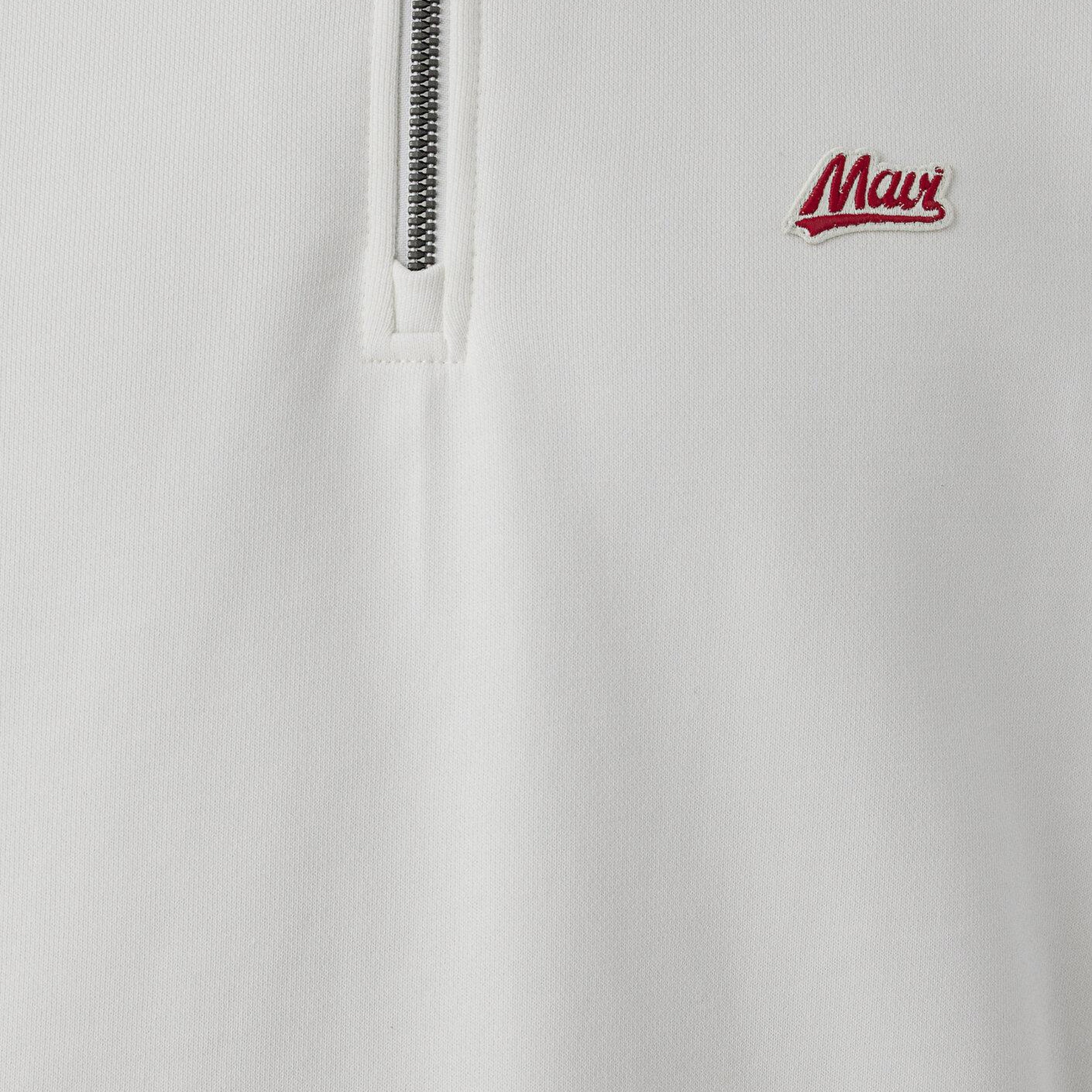 Mavi Mavi Patch Nakışlı Yarı Fermuarlı Ekru Sweatshirt 0S10613-70057