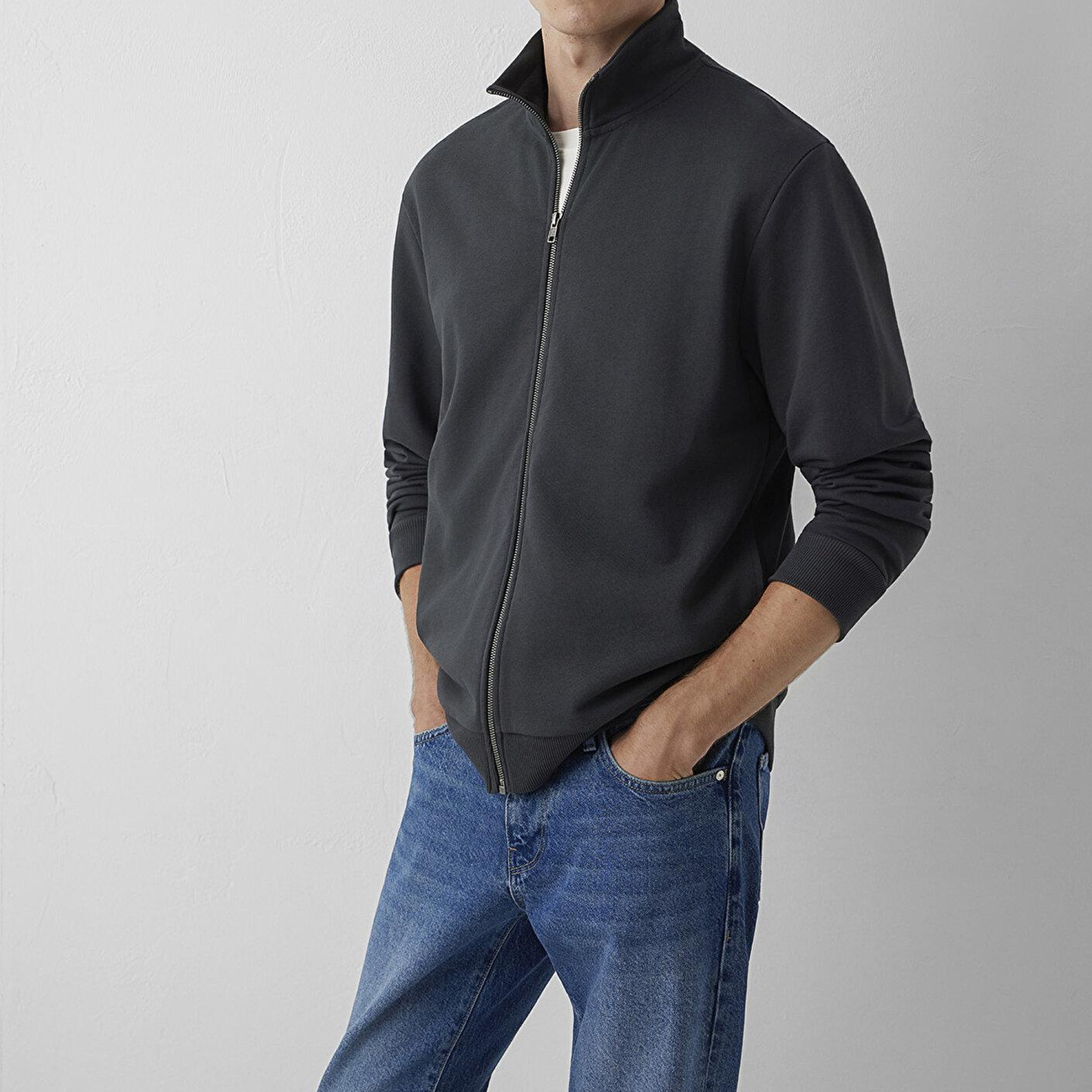 Mavi Fermuarlı Antrasit Sweatshirt 0S10653-91268
