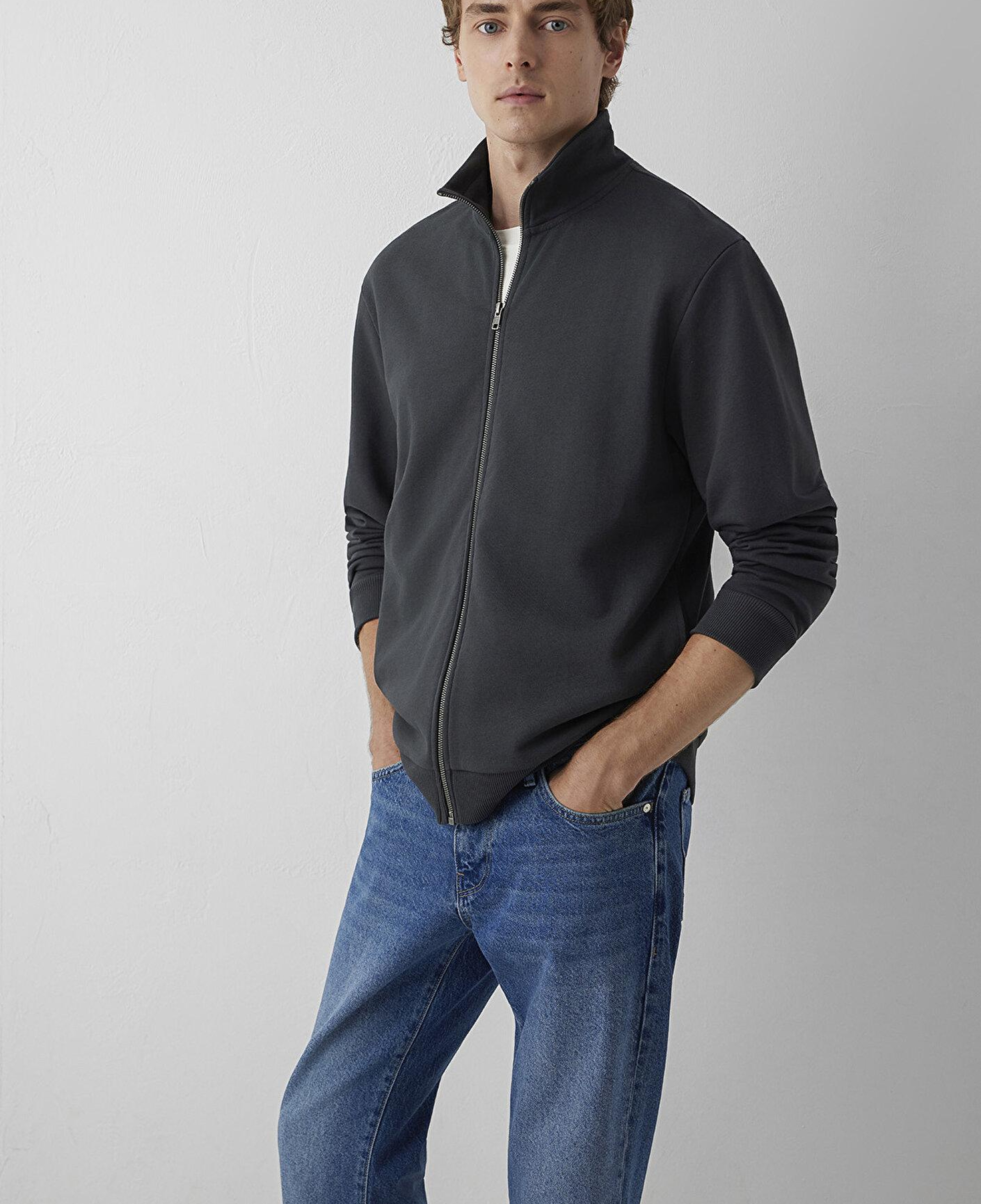 Mavi Fermuarlı Antrasit Sweatshirt 0S10653-91268