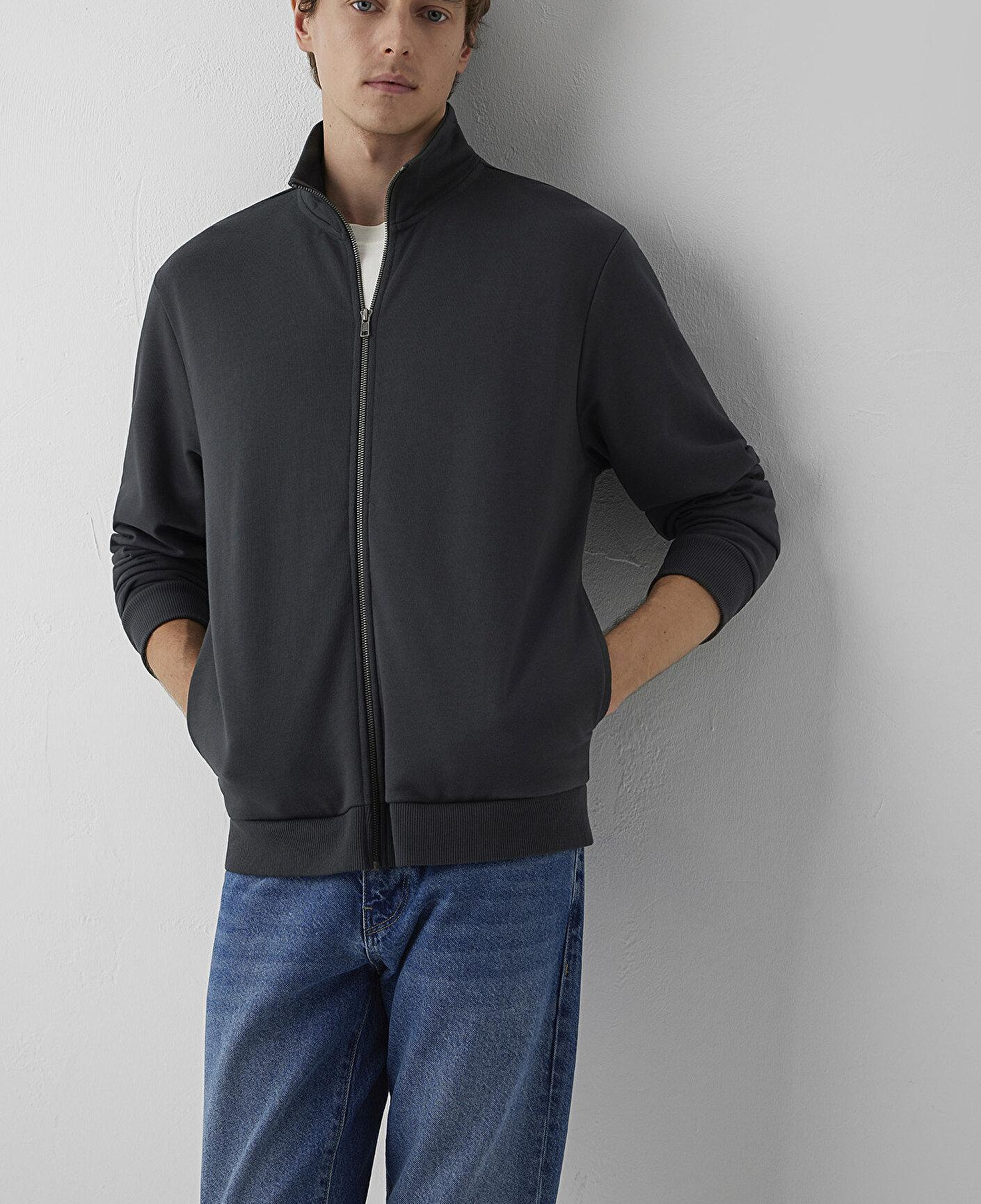 Mavi Fermuarlı Antrasit Sweatshirt 0S10653-91268