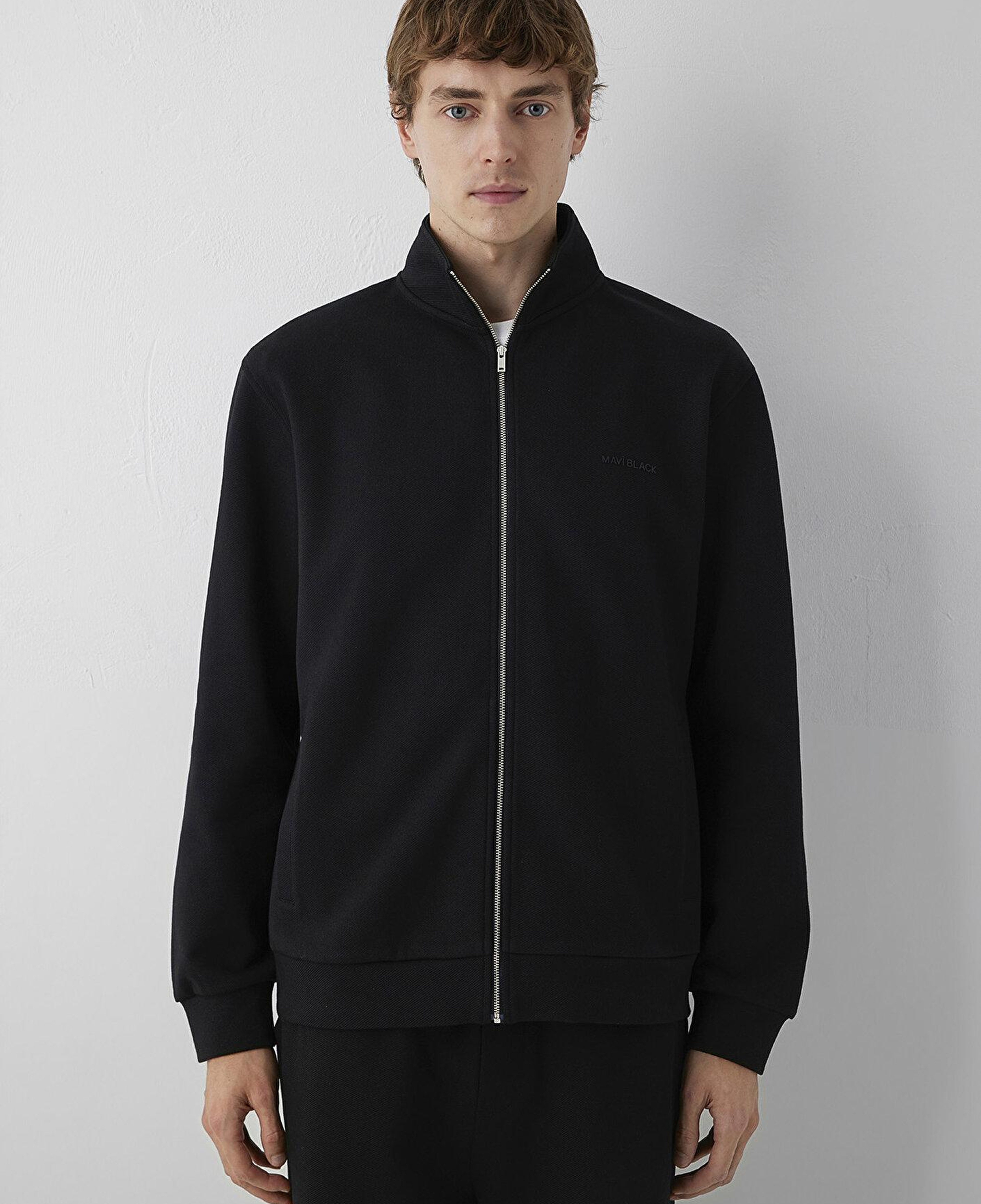 Mavi Mavi Black Fermuarlı Siyah Sweatshirt 0S10628-900