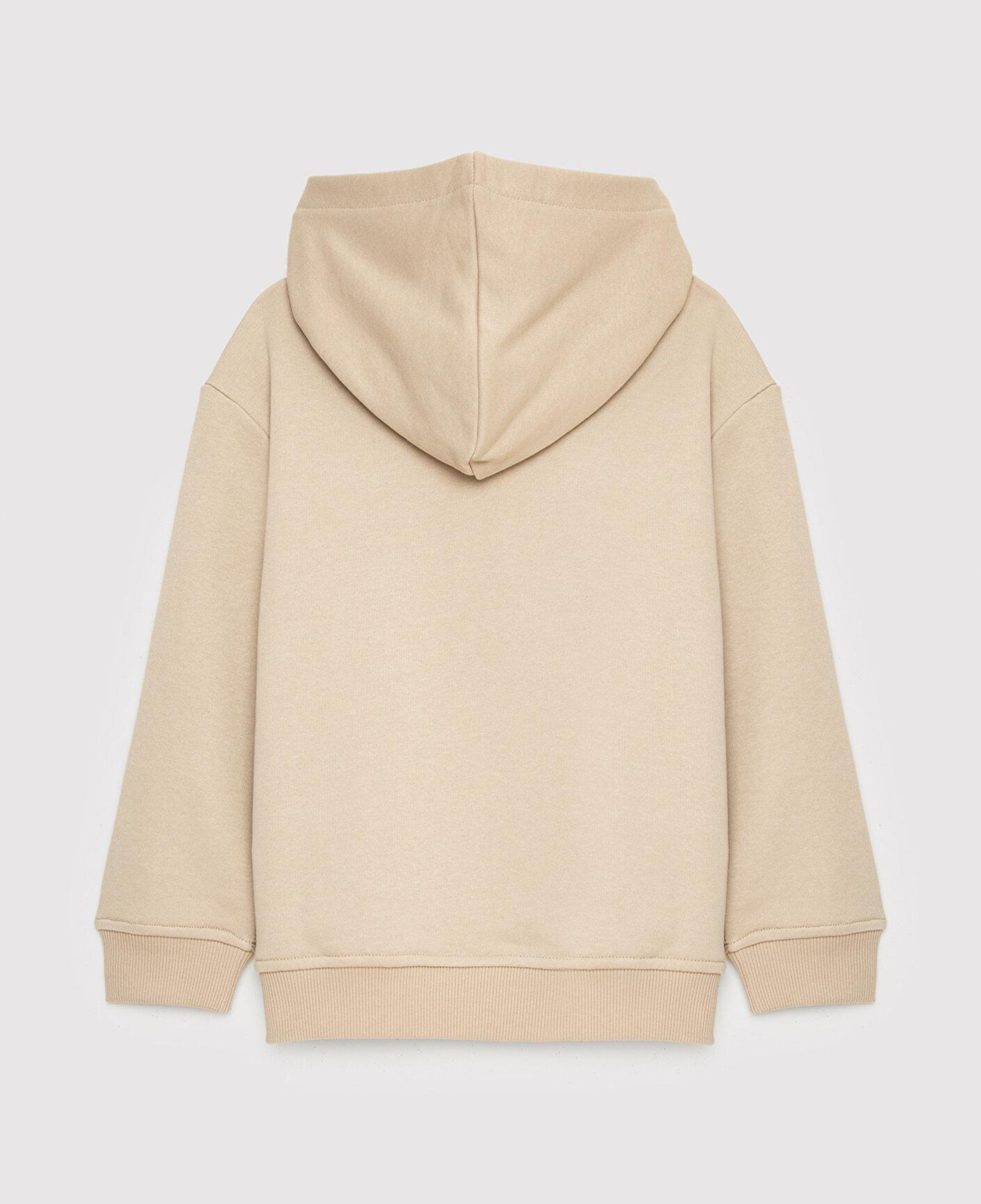 Mavi Kapüşonlu Ekru Sweatshirt 6S10209-70039