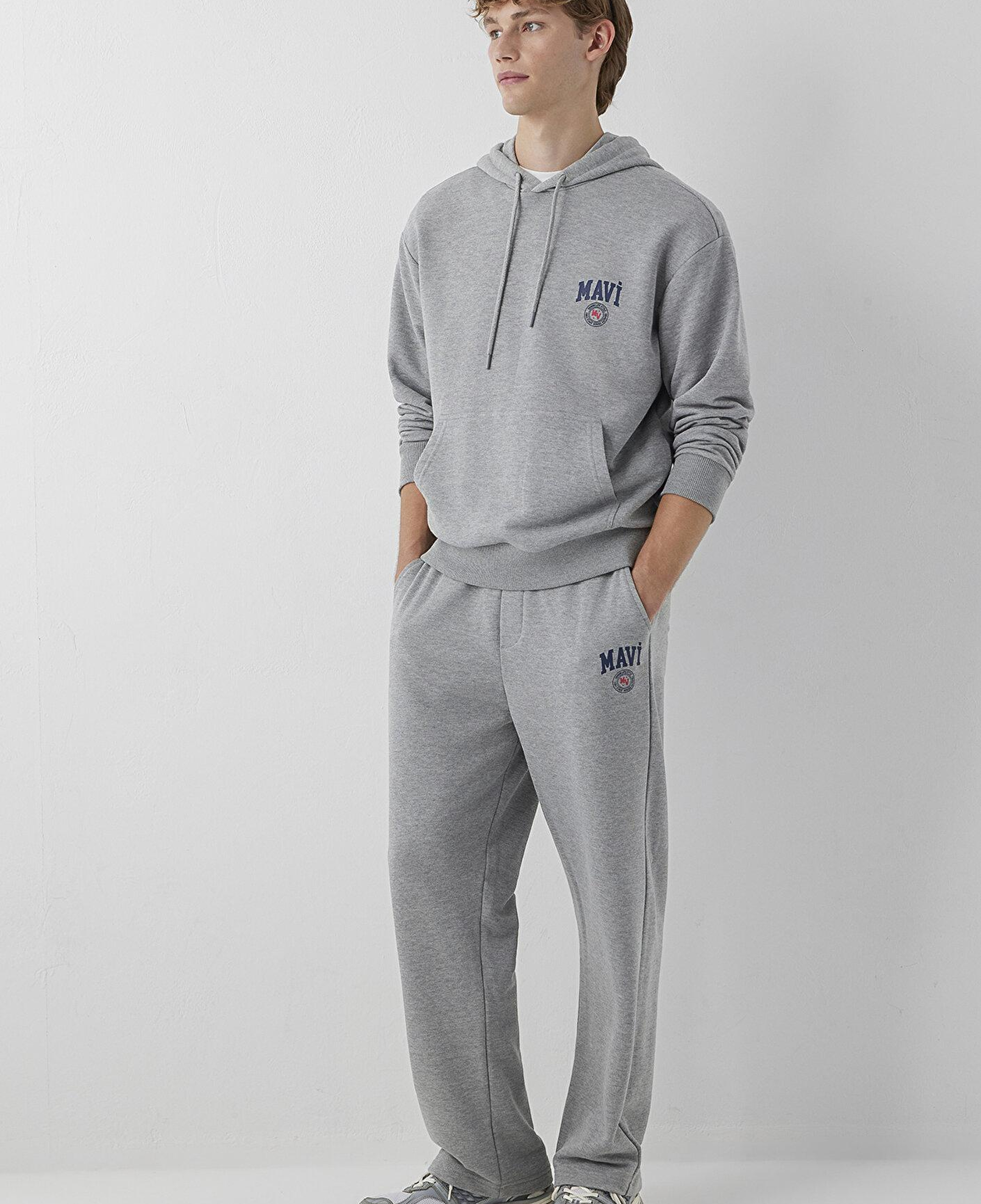 Mavi Mavi Logo Baskılı Gri Eşofman Altı 0010633-80018