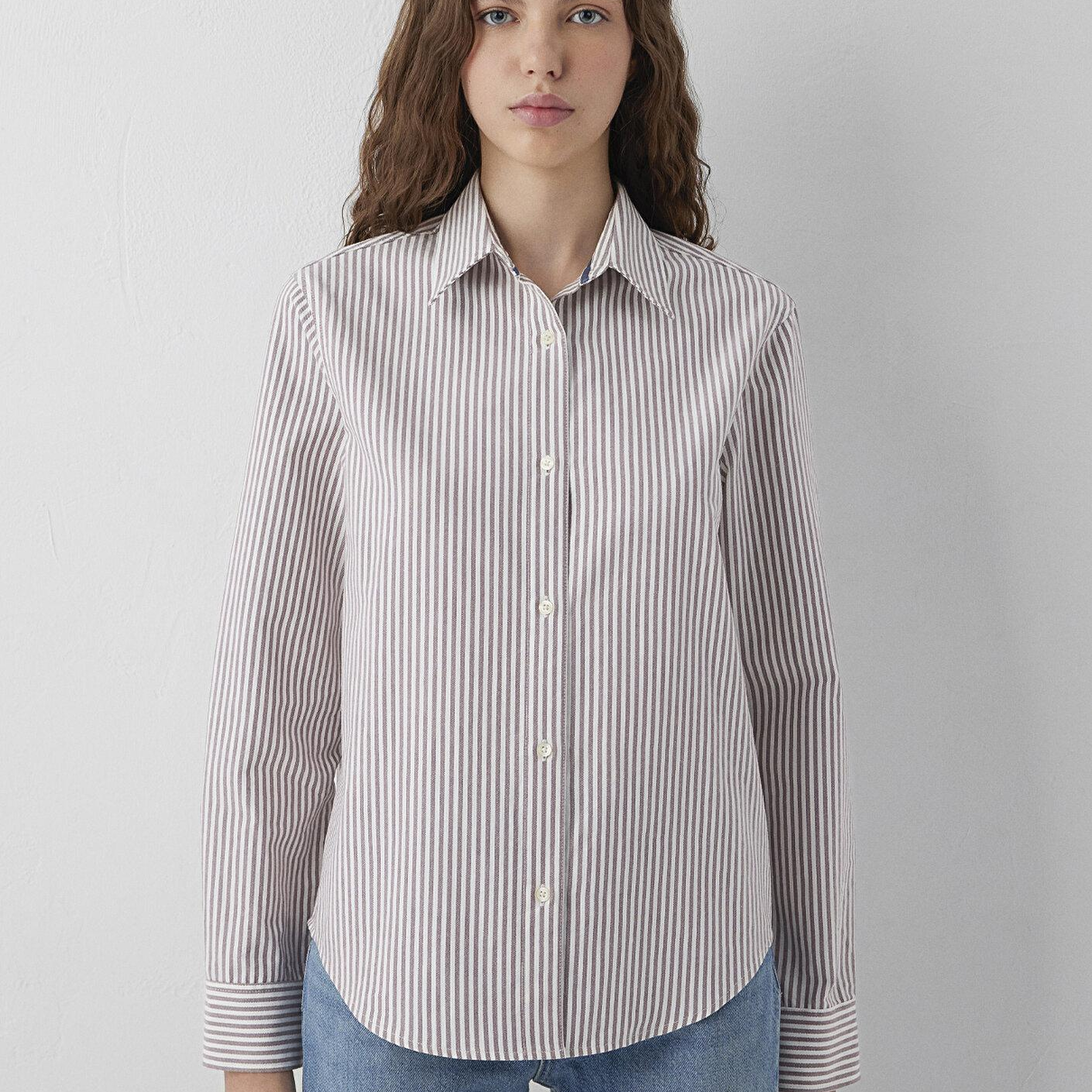 Mavi Çizgili Gömlek Regular Fit / Normal Kesim 1211584-87982