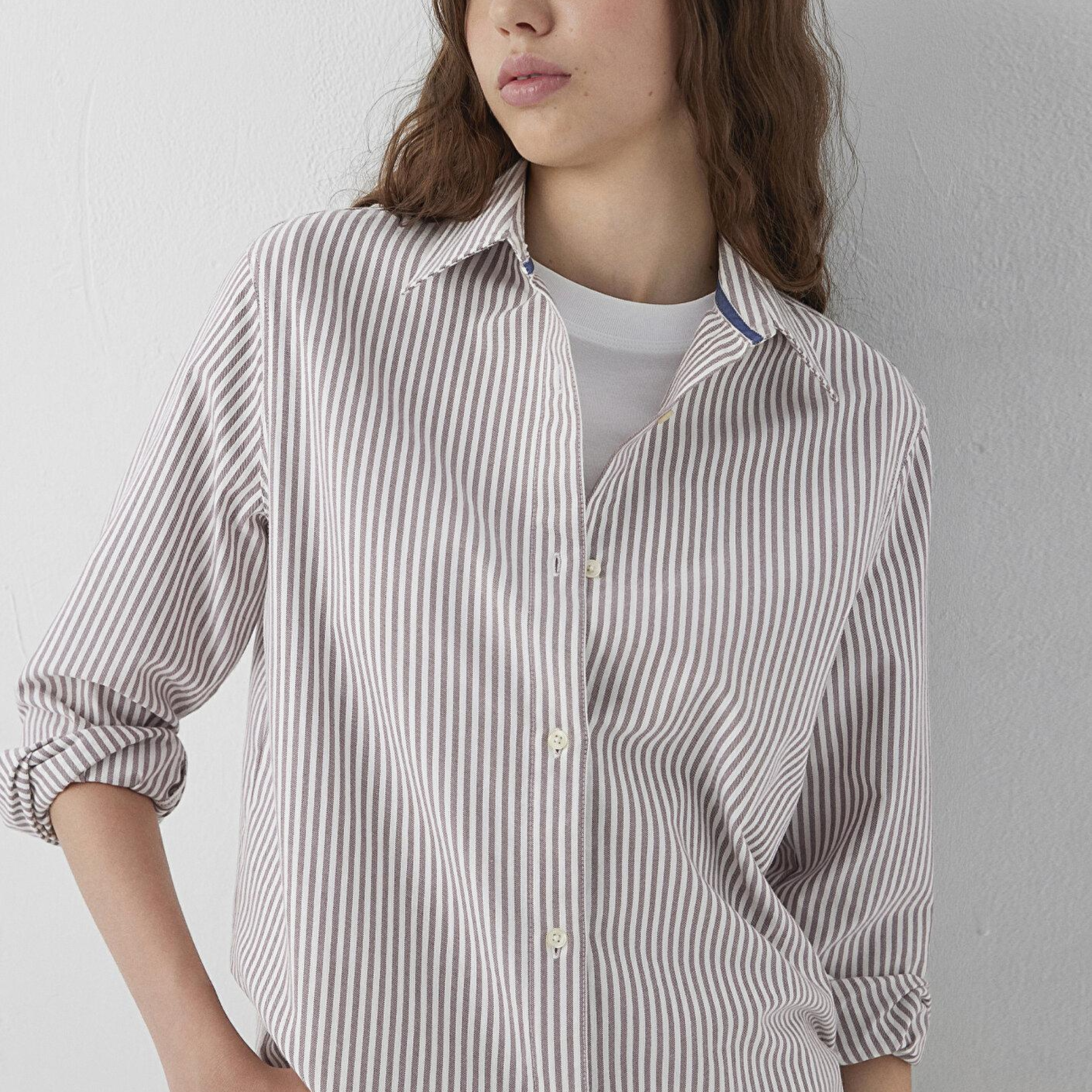 Mavi Çizgili Gömlek Regular Fit / Normal Kesim 1211584-87982