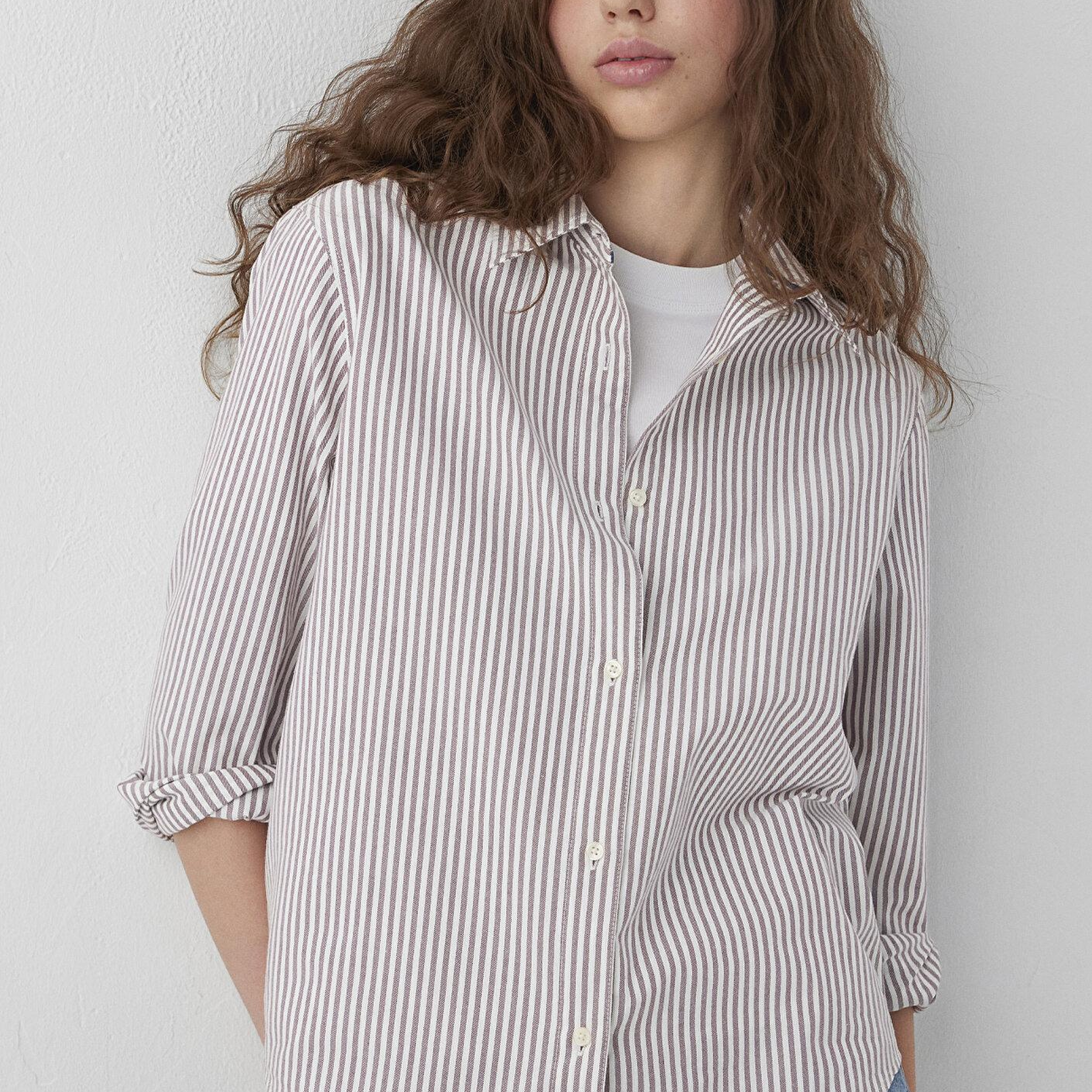 Mavi Çizgili Gömlek Regular Fit / Normal Kesim 1211584-87982