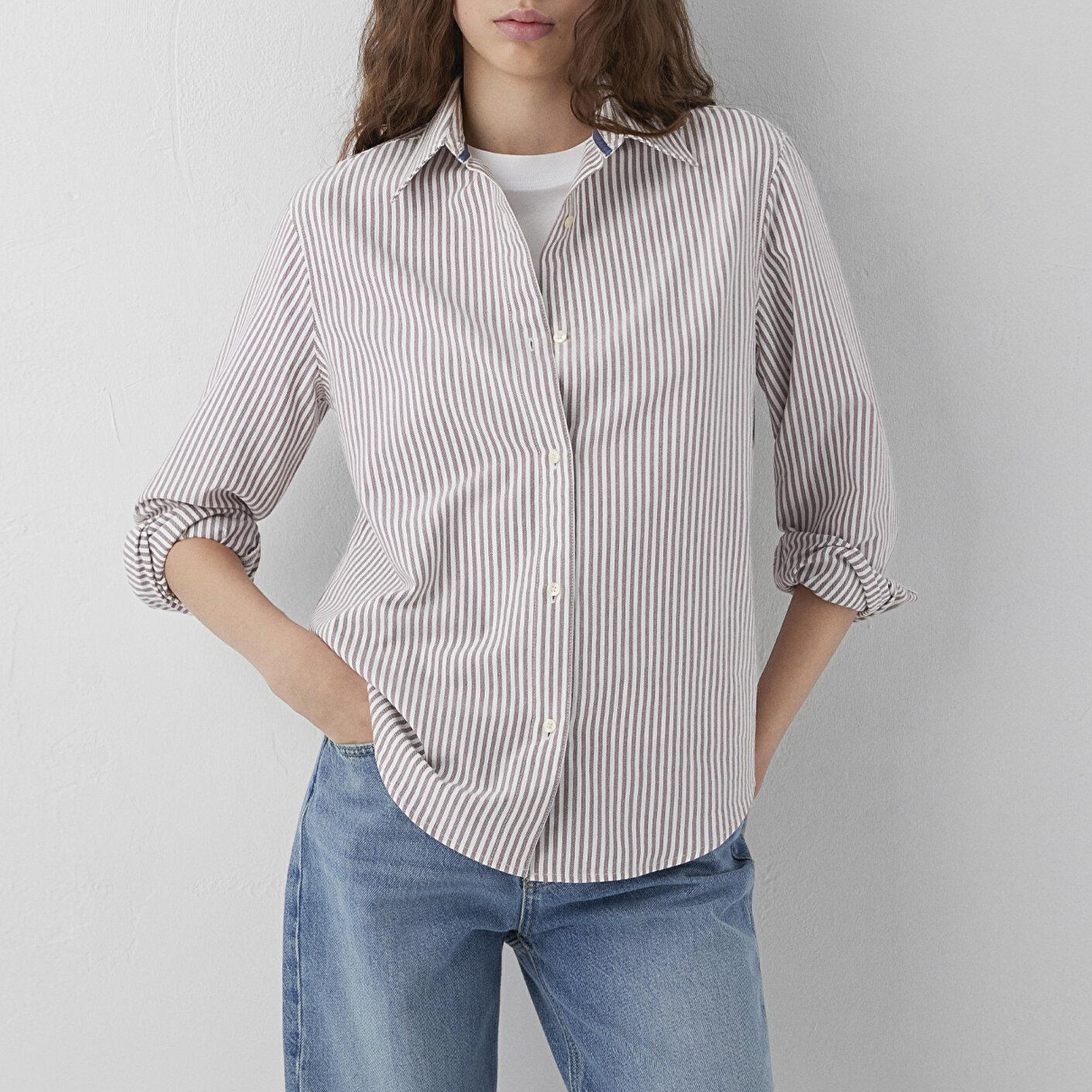 Mavi Çizgili Gömlek Regular Fit / Normal Kesim 1211584-87982