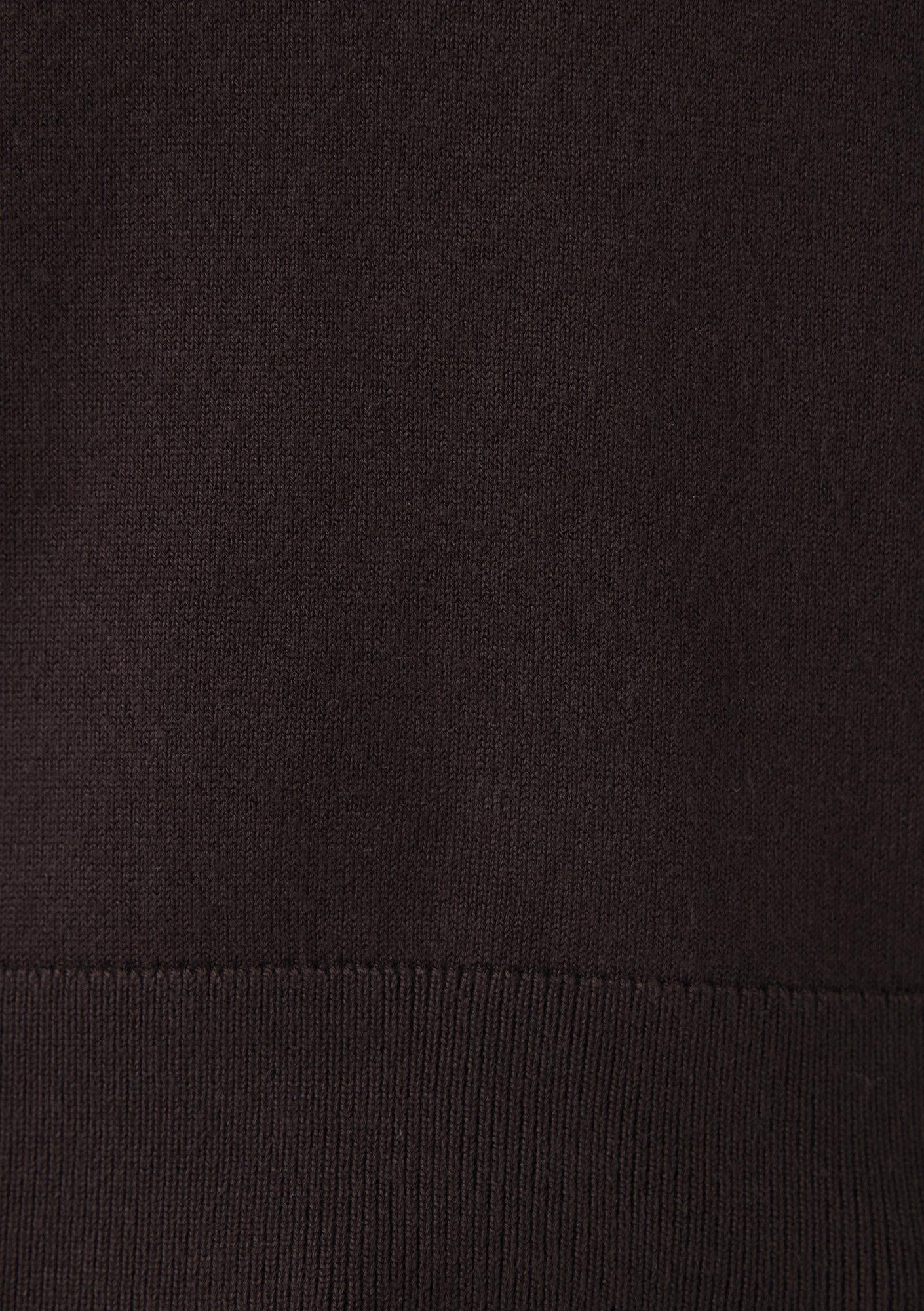 Mavi Fermuarlı Kahverengi Triko Polo Slim Fit / Dar Kesim 1710944-70240