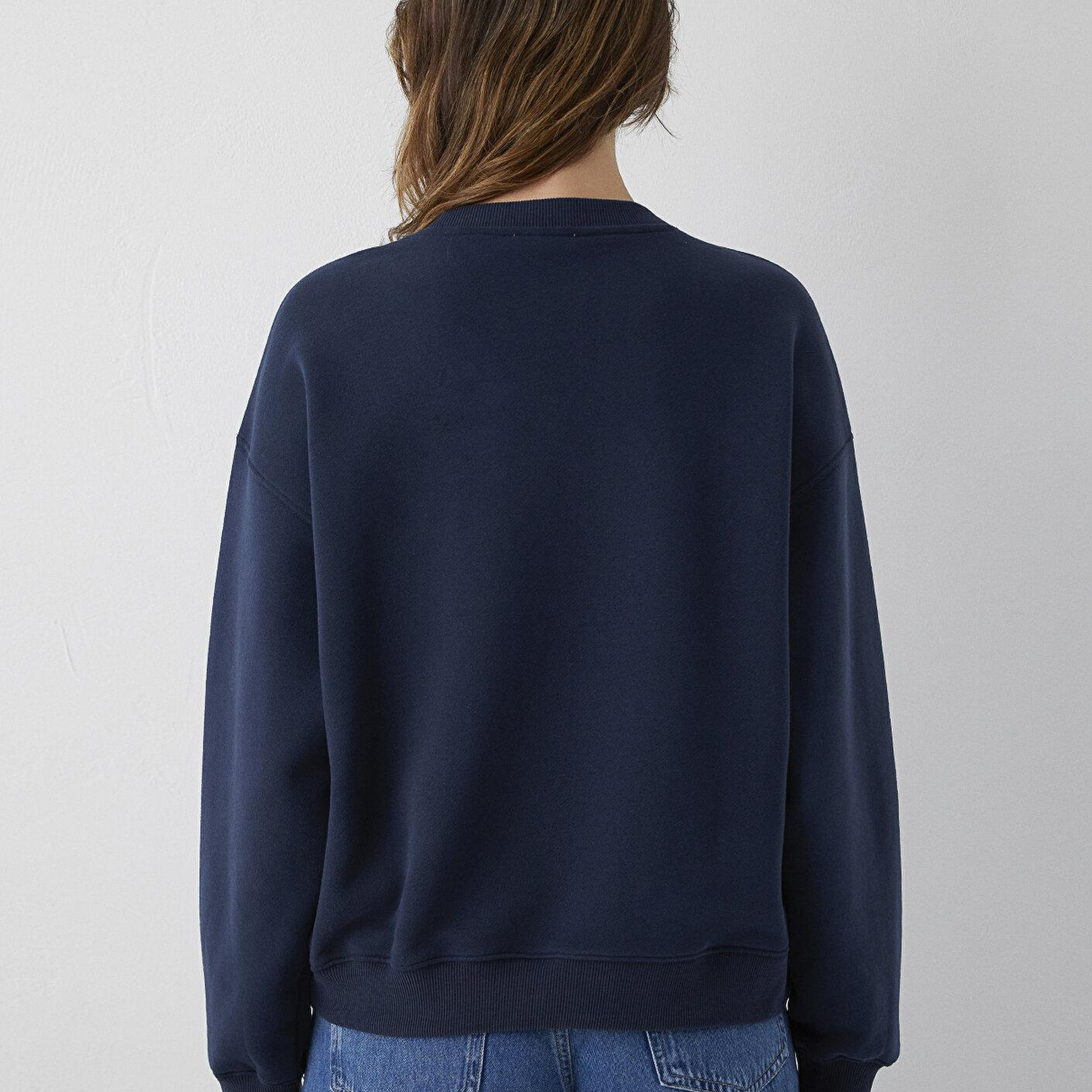 Mavi Mavi Logo Baskılı Lacivert Sweatshirt 1S10490-32184