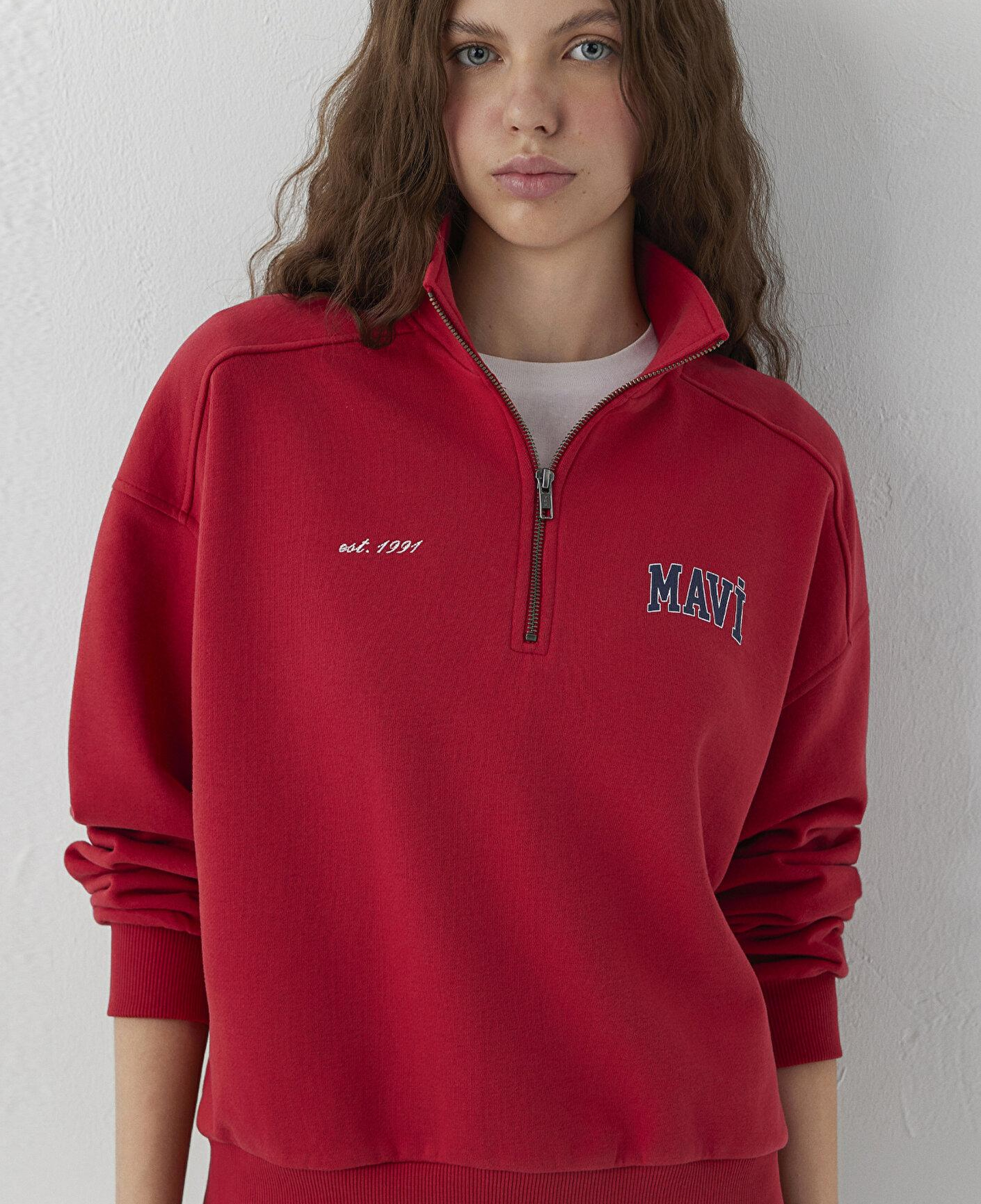 Mavi Kırmızı Sweatshirt 1S10373-88631