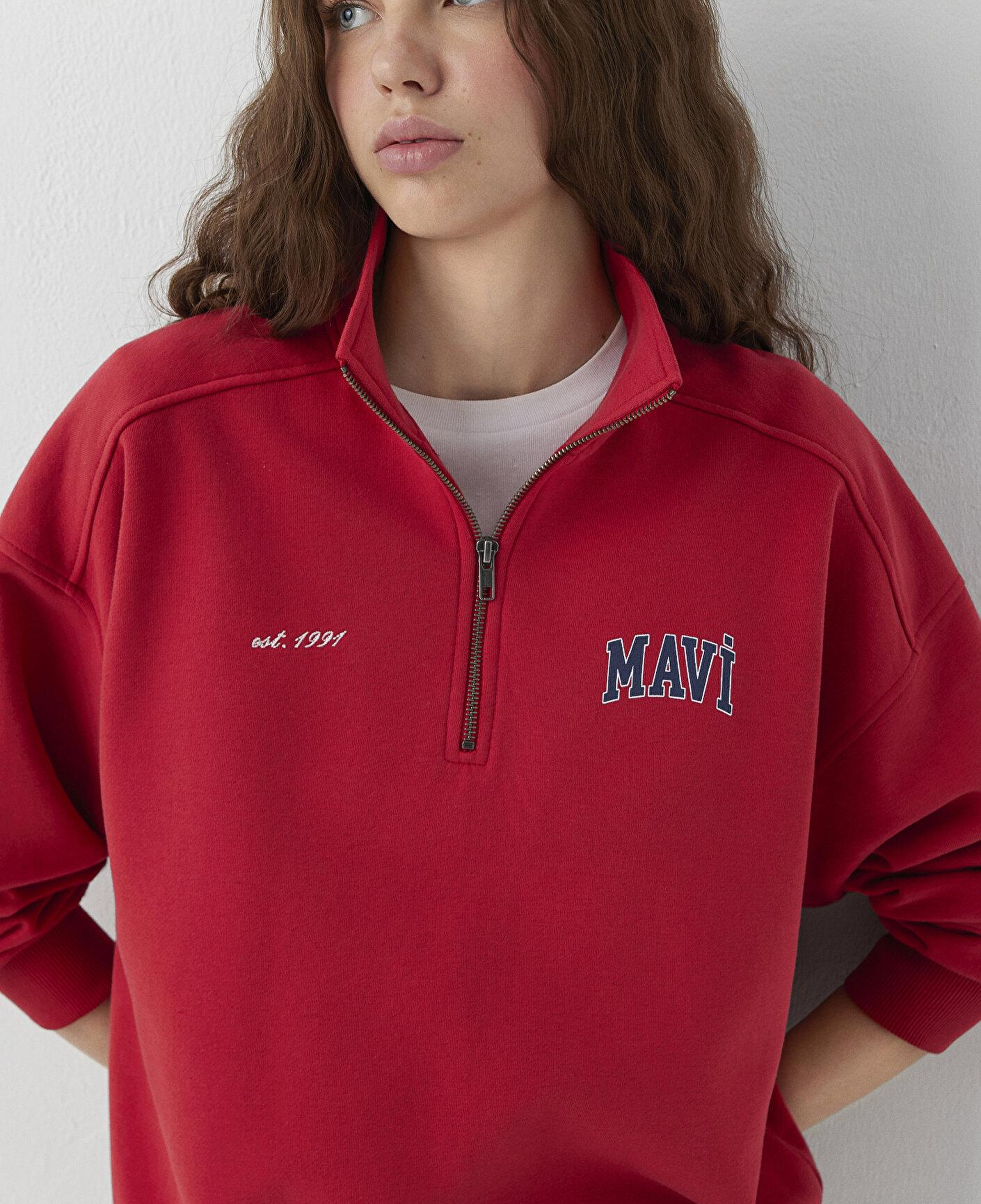 Mavi Kırmızı Sweatshirt 1S10373-88631