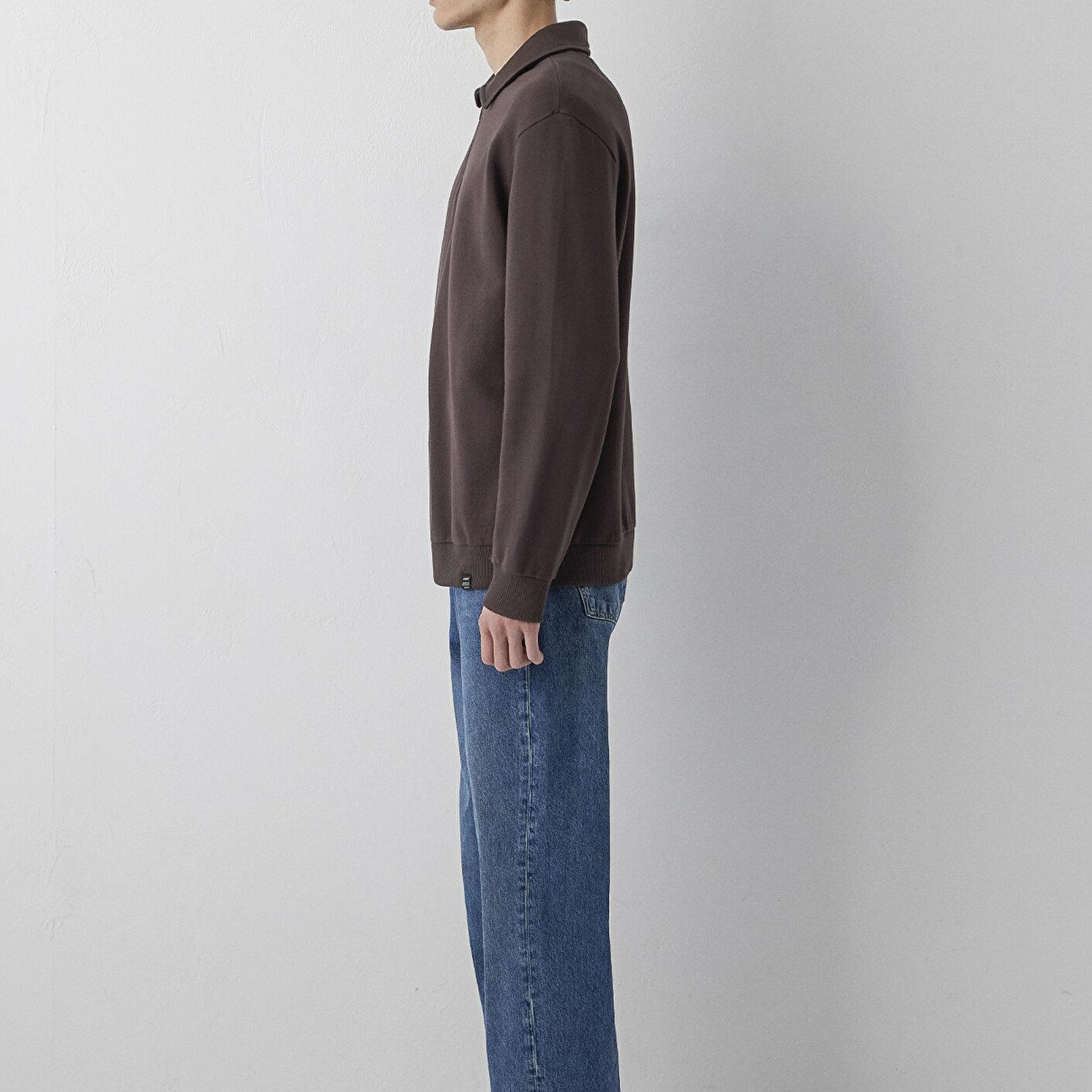 Mavi Fermuarlı Kahverengi Polo Sweatshirt 0S10622-70220