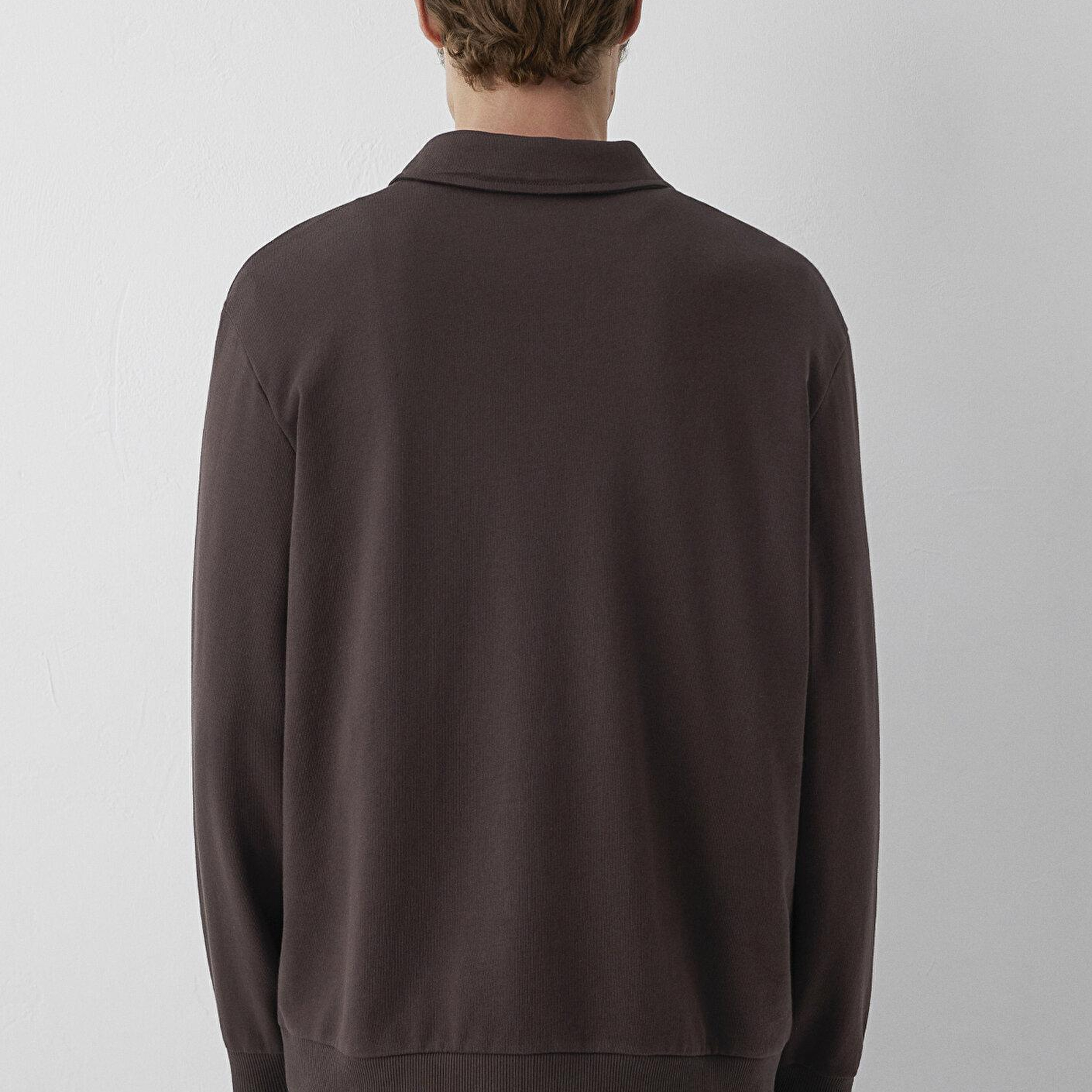 Mavi Fermuarlı Kahverengi Polo Sweatshirt 0S10622-70220