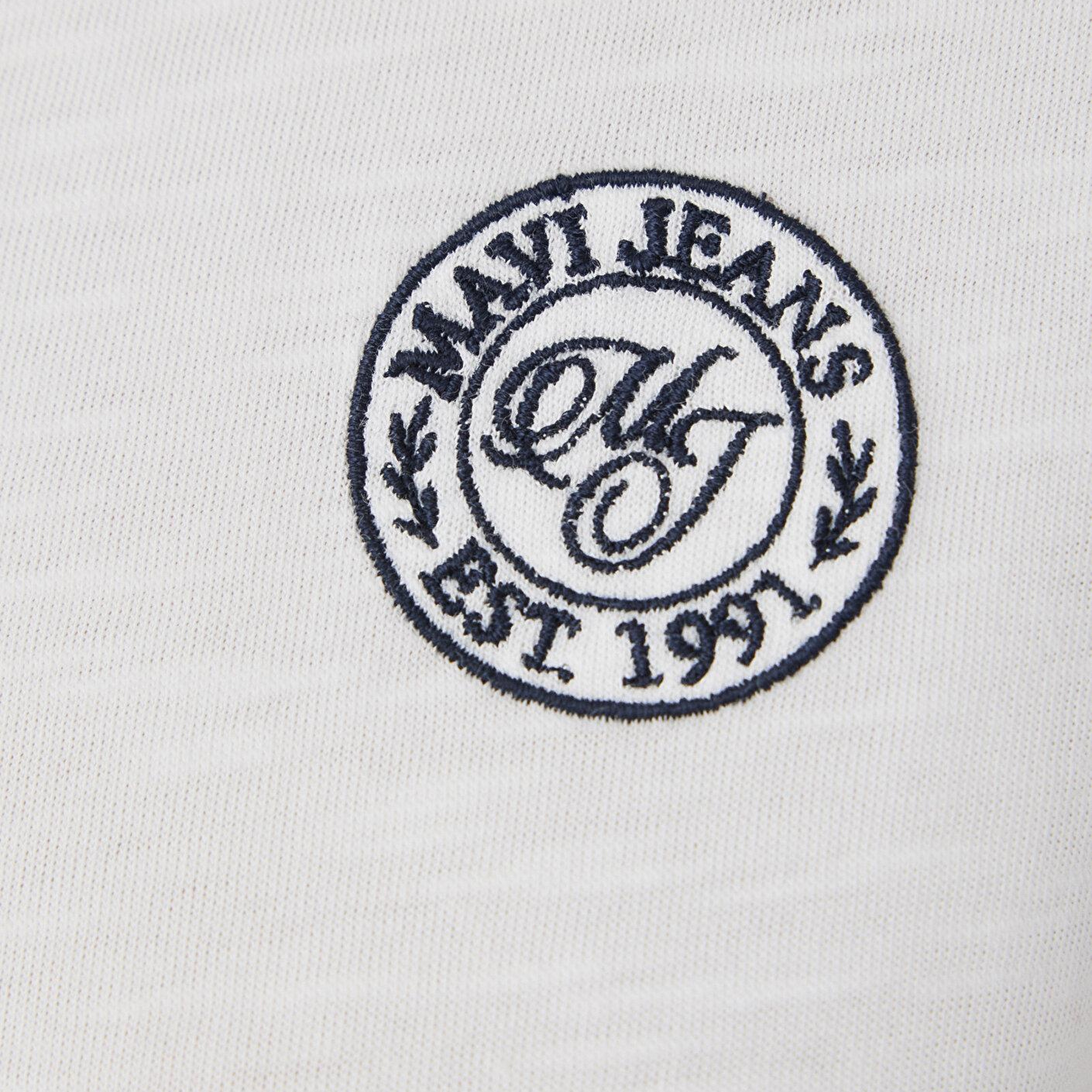 Mavi Mavi Logo Baskılı Ekru Tişört Regular Fit / Normal Kesim 1614198-70057