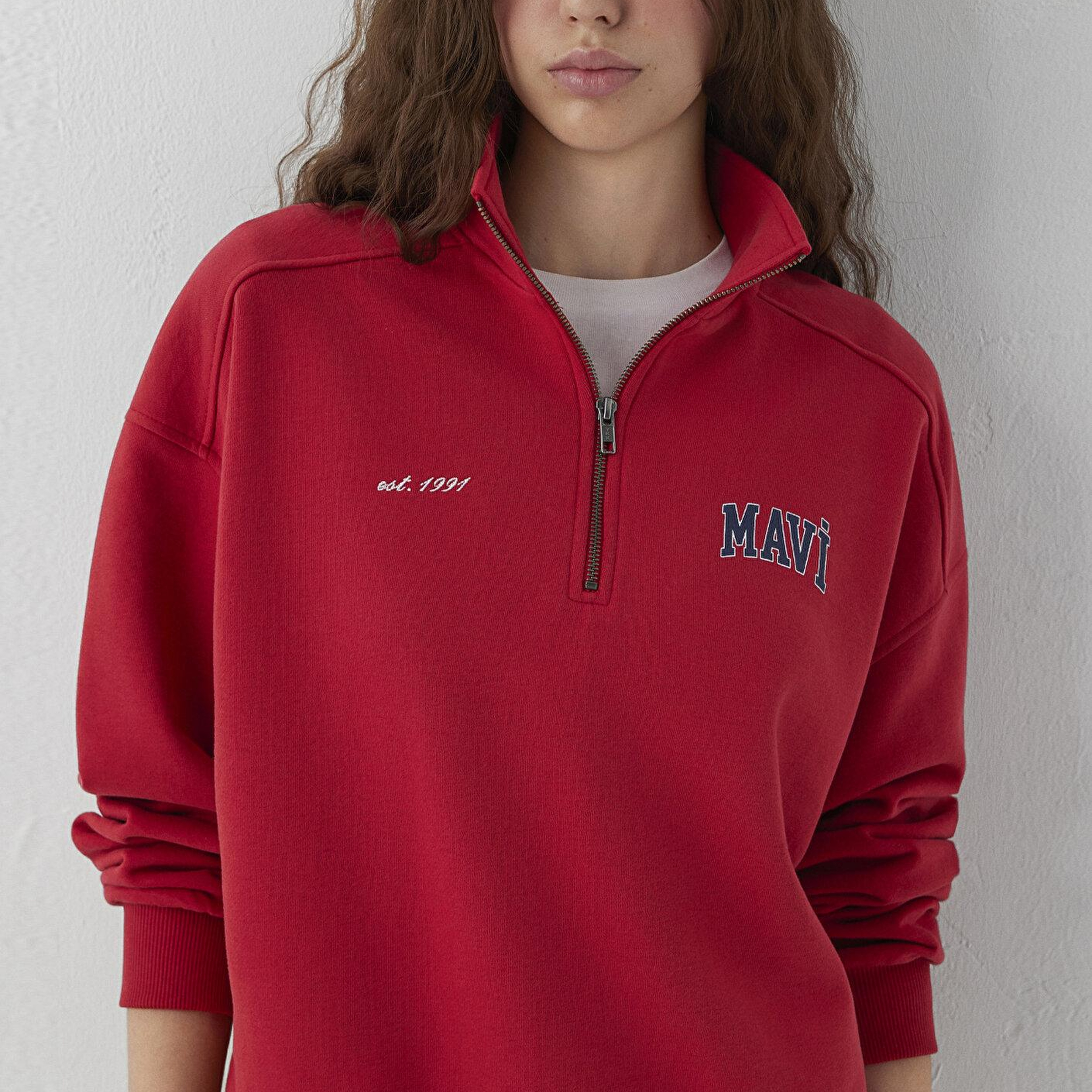 Mavi Kırmızı Sweatshirt 1S10373-88631