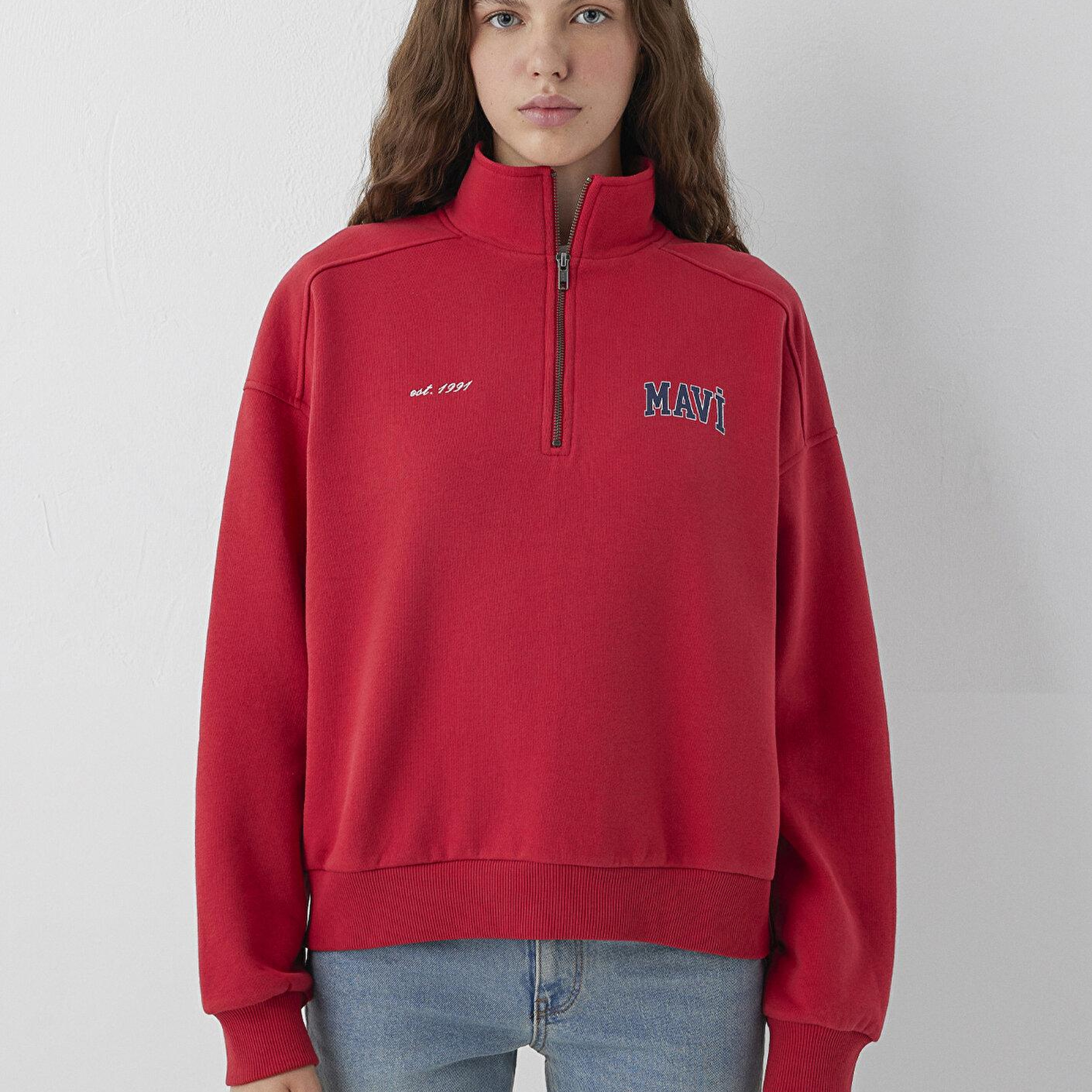 Mavi Kırmızı Sweatshirt 1S10373-88631
