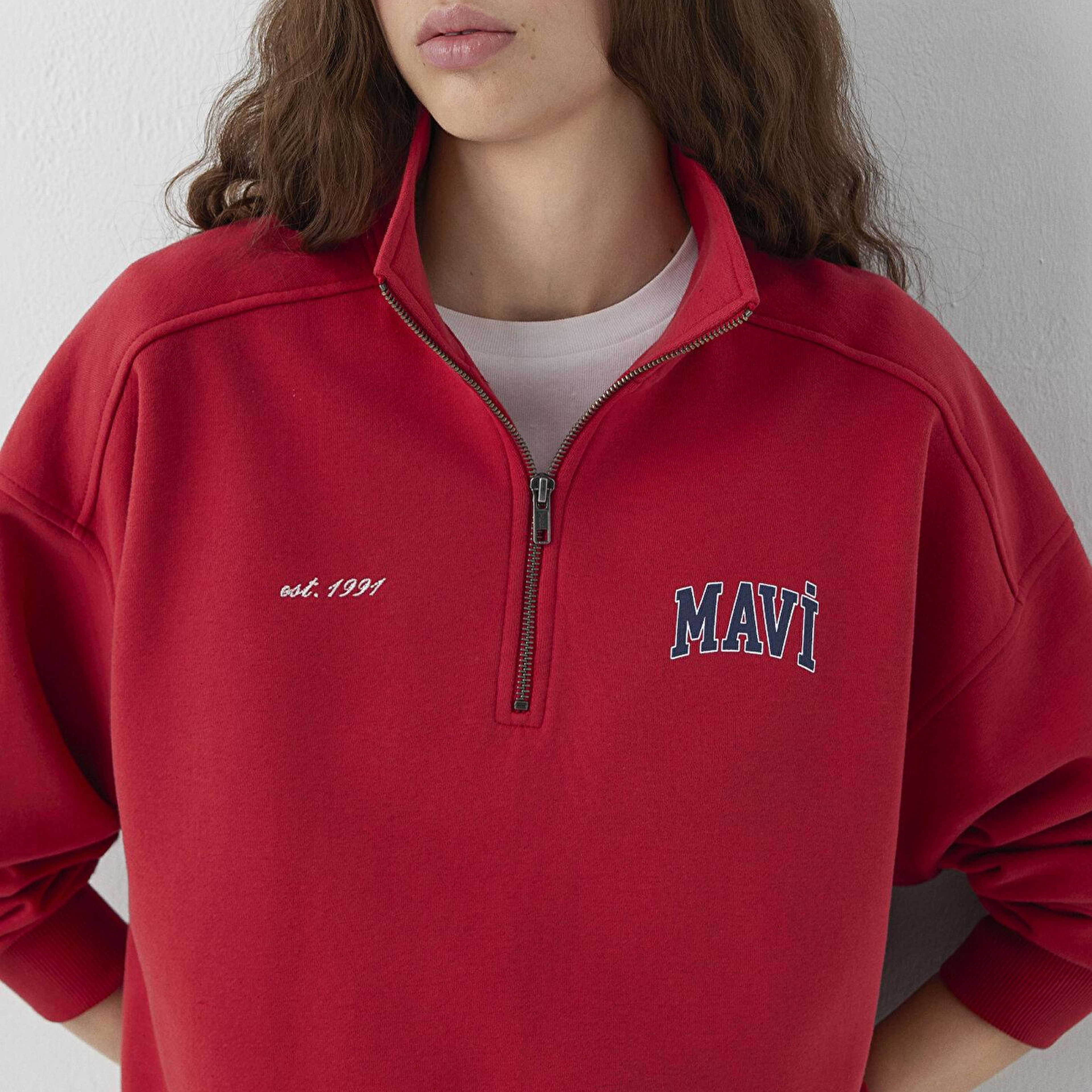 Mavi Kırmızı Sweatshirt 1S10373-88631