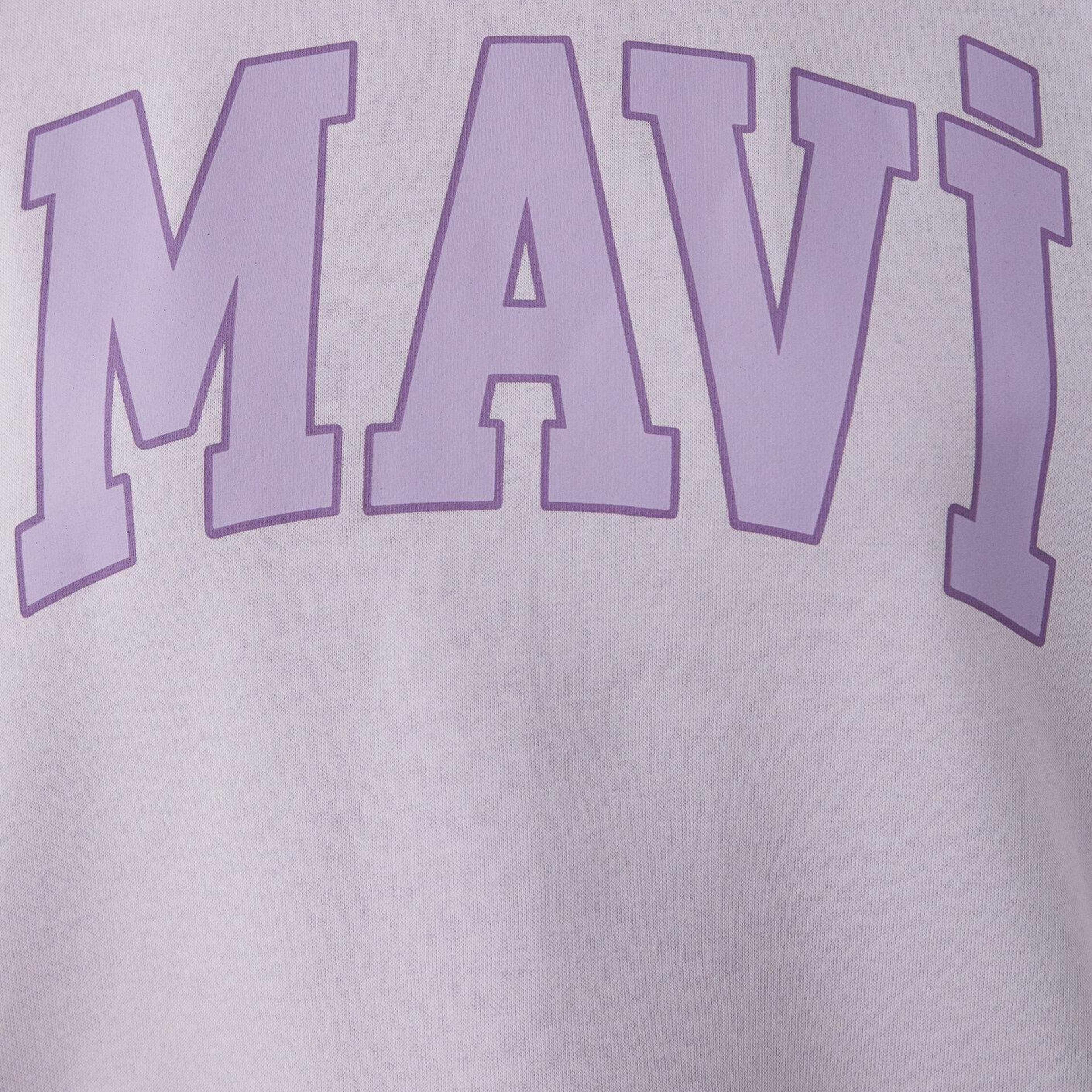 Mavi Mavi Logo Baskılı Kapüşonlu Lila Sweatshirt 1600361-70512