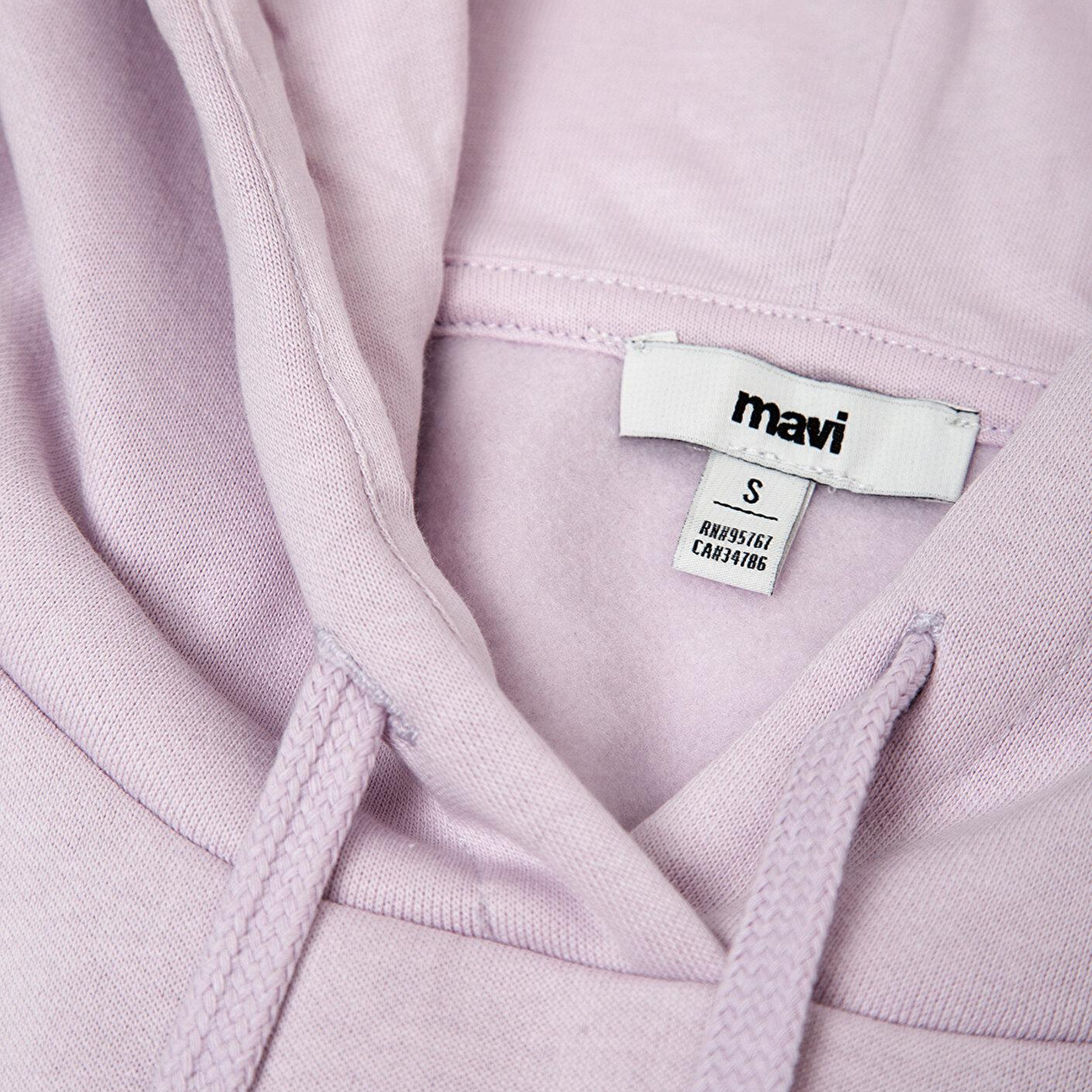 Mavi Mavi Logo Baskılı Kapüşonlu Lila Sweatshirt 1600361-70512