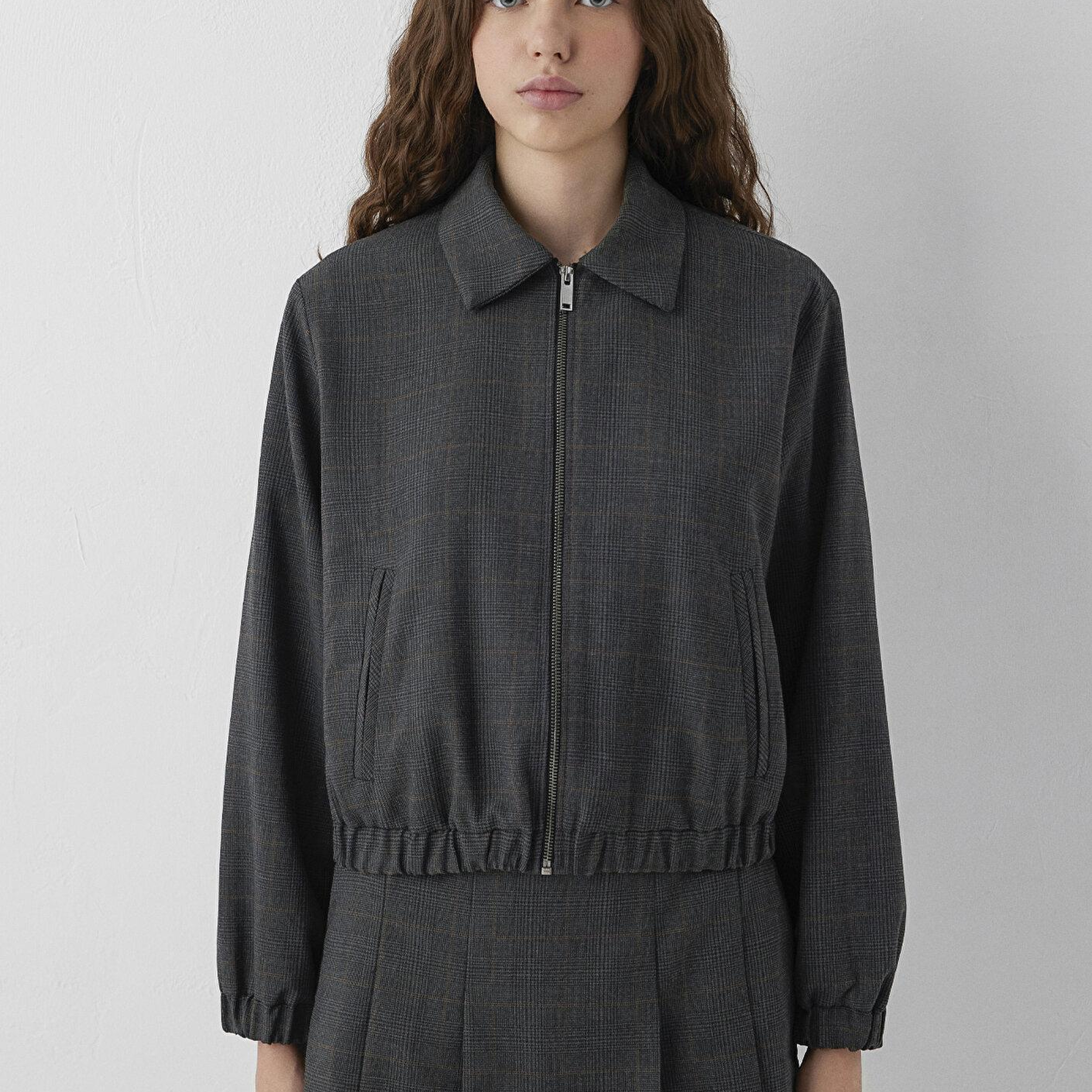 Mavi Siyah Ceket Oversize / Geniş Kesim 1110892-91419