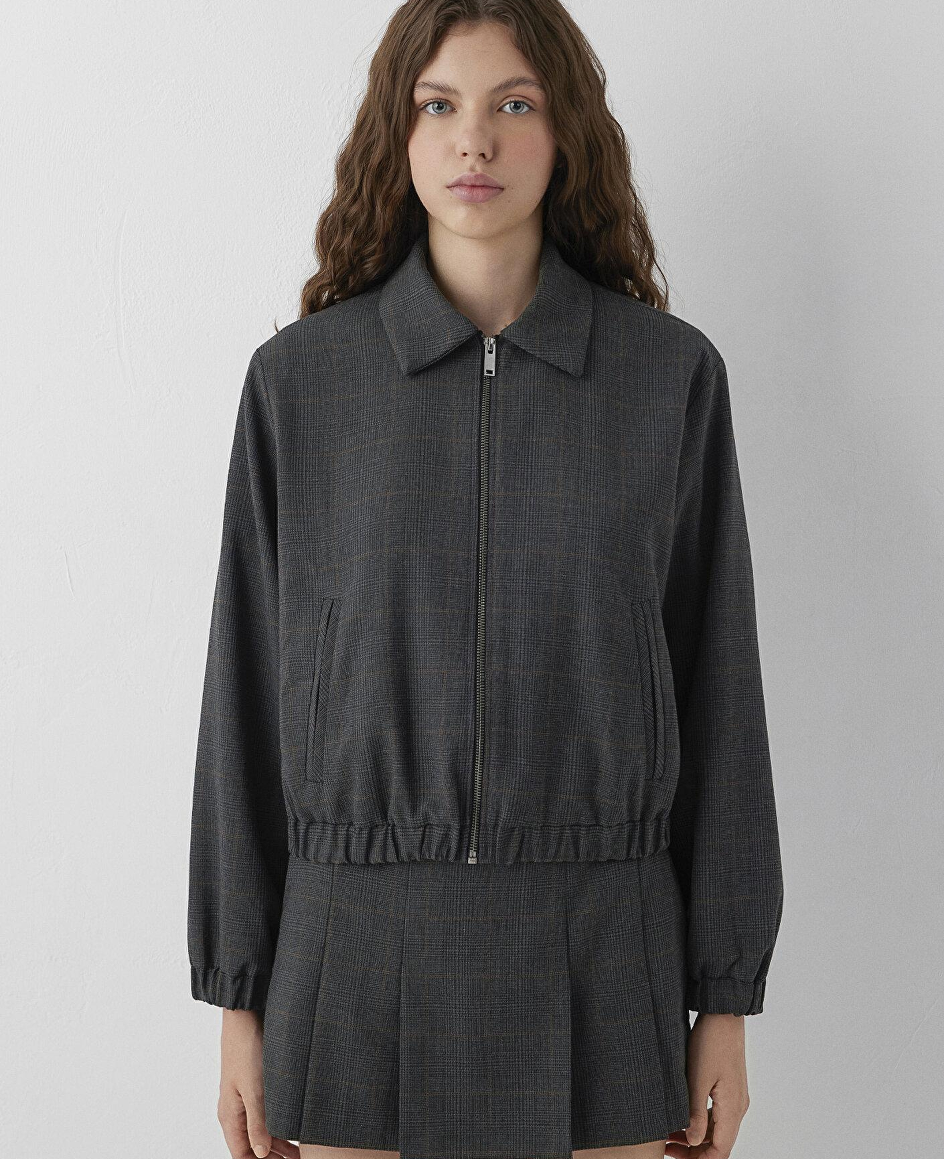 Mavi Siyah Ceket Oversize / Geniş Kesim 1110892-91419