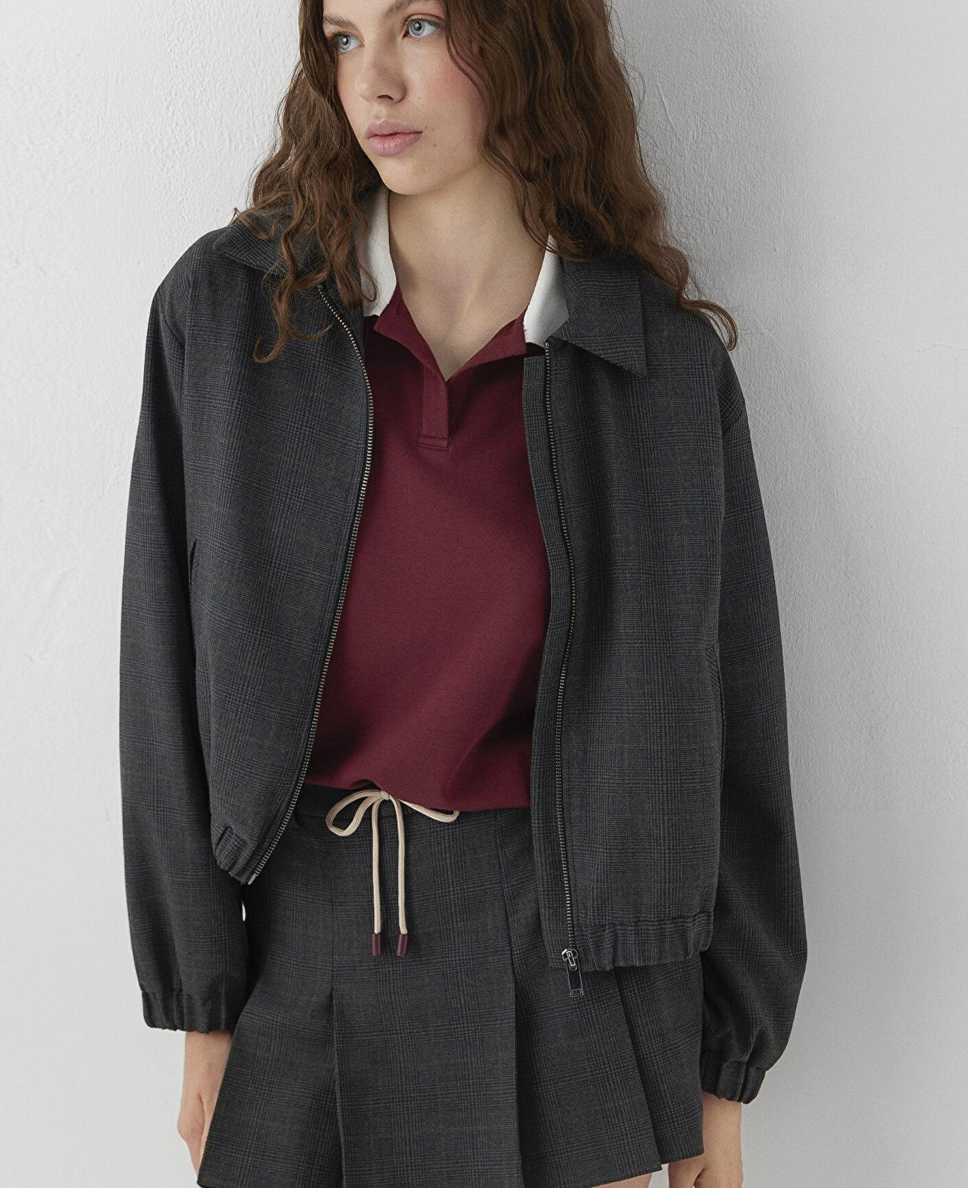 Mavi Siyah Ceket Oversize / Geniş Kesim 1110892-91419