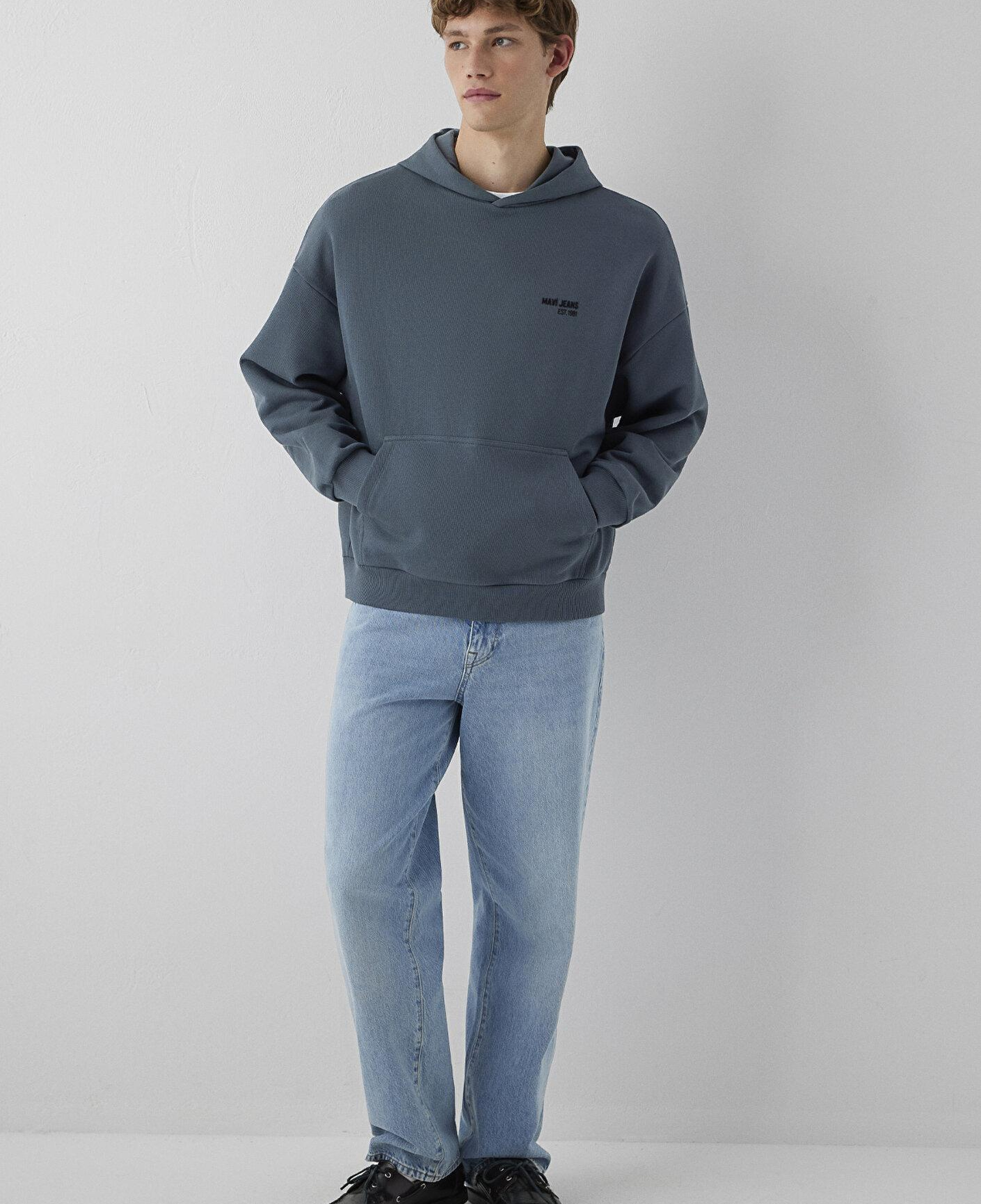 Mavi Mavi Jeans Kapüşonlu Lacivert Sweatshirt 0S10676-80776