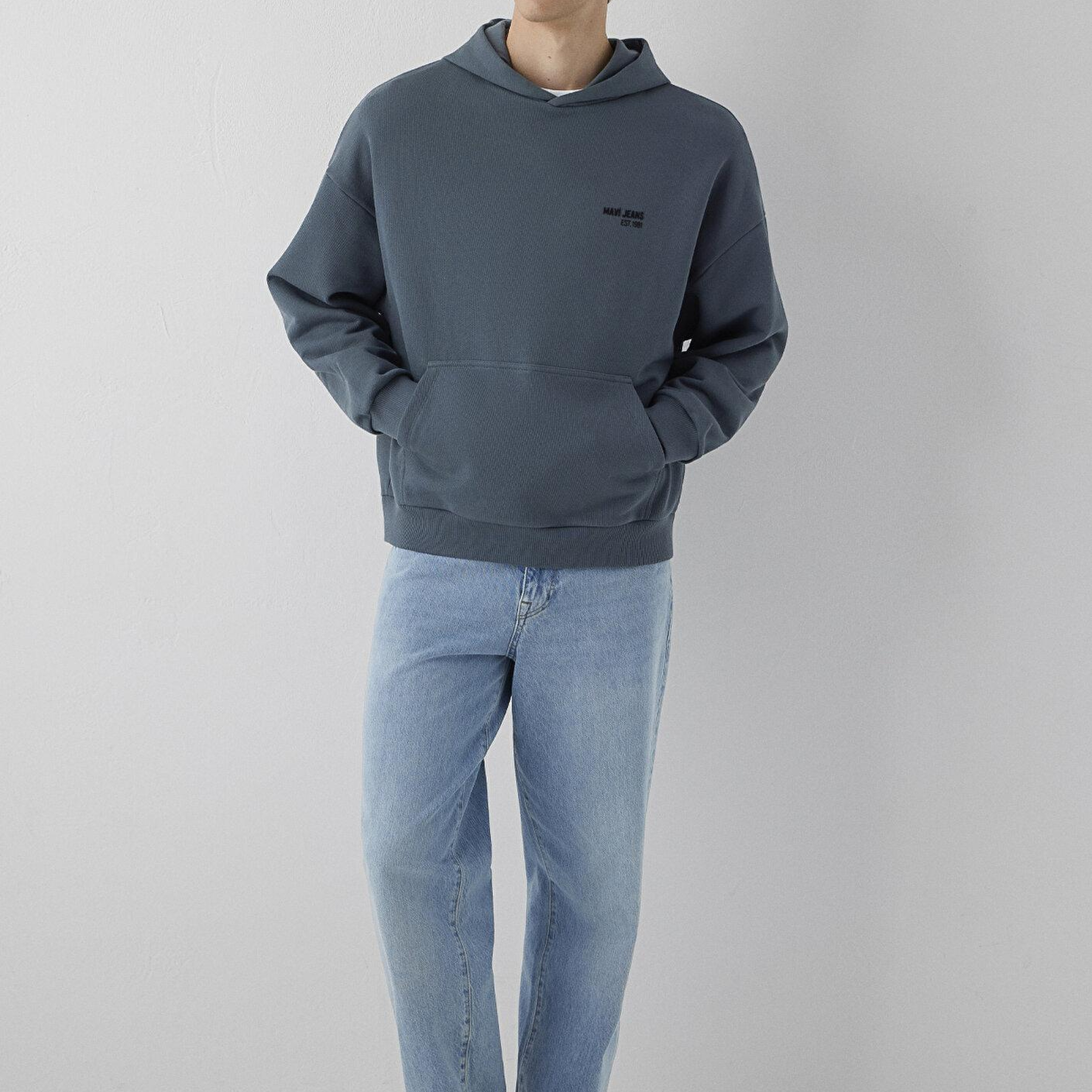 Mavi Mavi Jeans Kapüşonlu Lacivert Sweatshirt 0S10676-80776