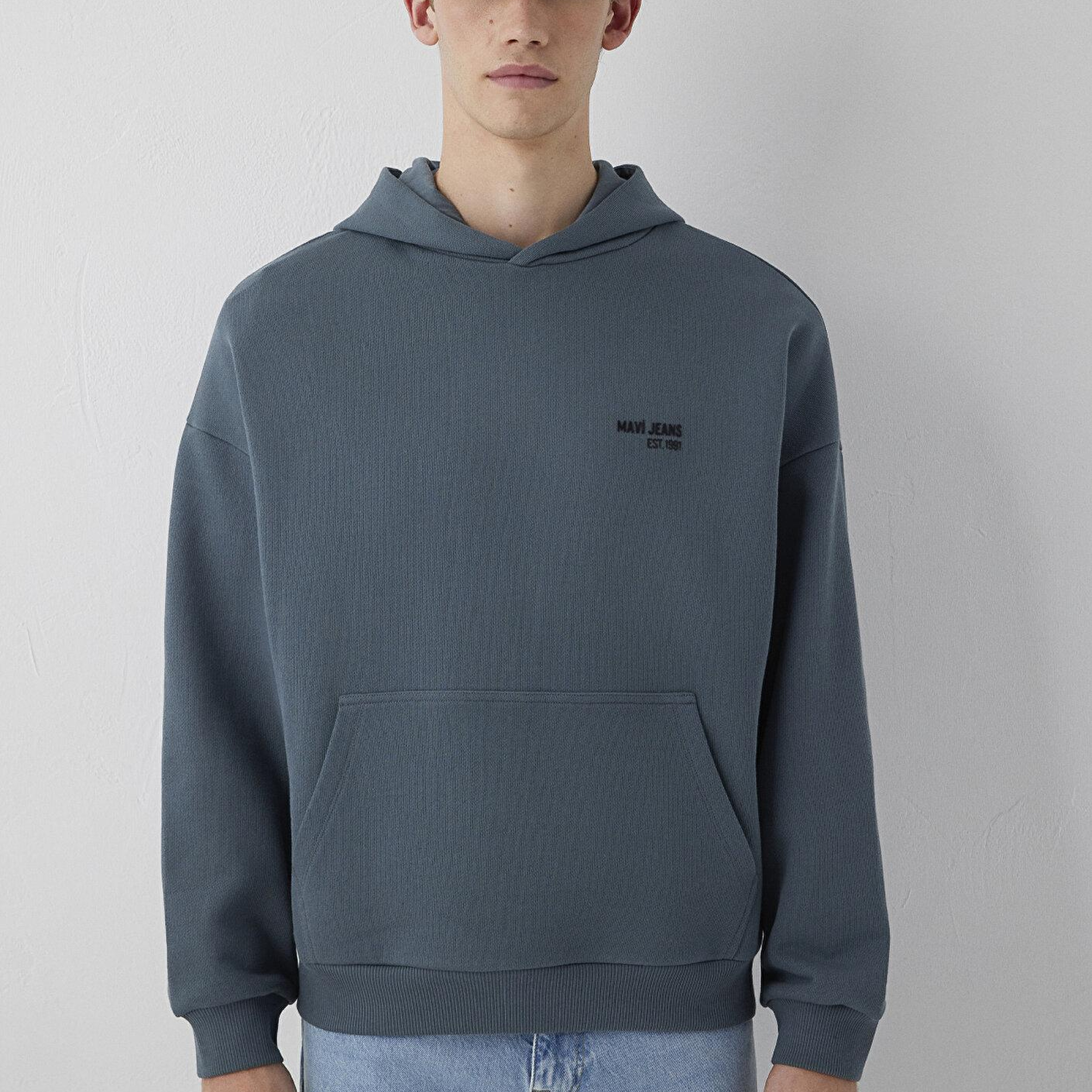 Mavi Mavi Jeans Kapüşonlu Lacivert Sweatshirt 0S10676-80776