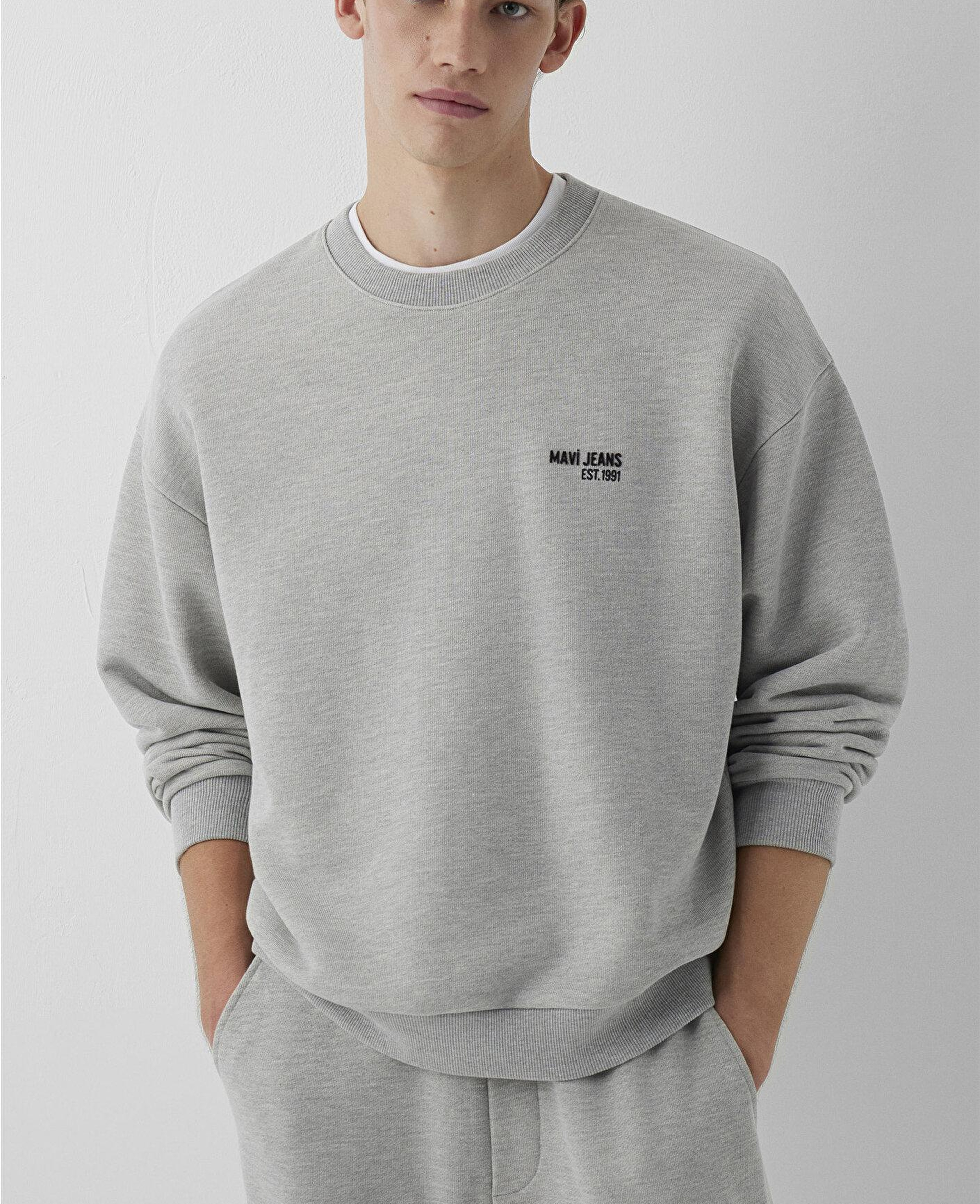 Mavi Mavi Jeans Baskılı Gri Sweatshirt 0S10677-80196