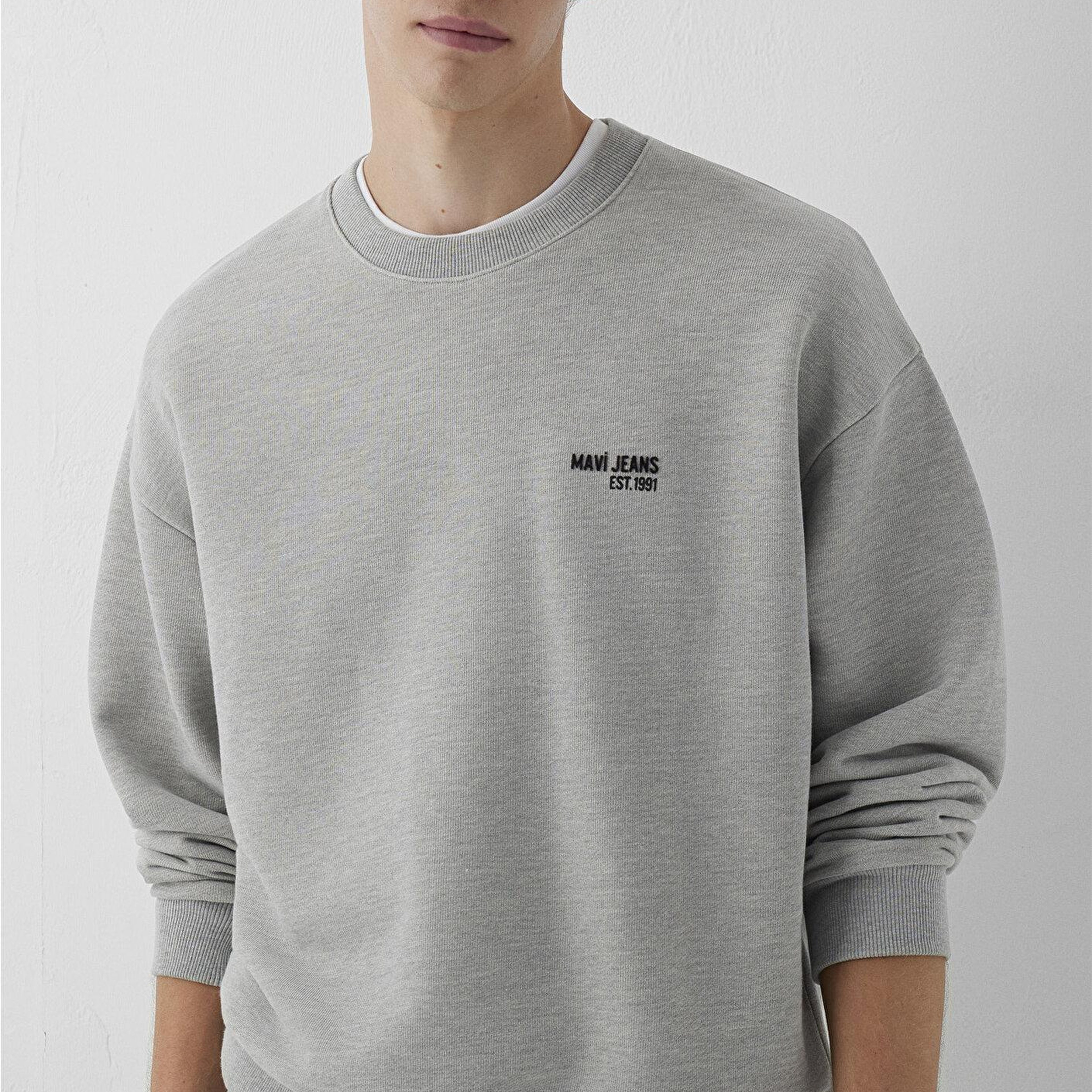 Mavi Mavi Jeans Baskılı Gri Sweatshirt 0S10677-80196
