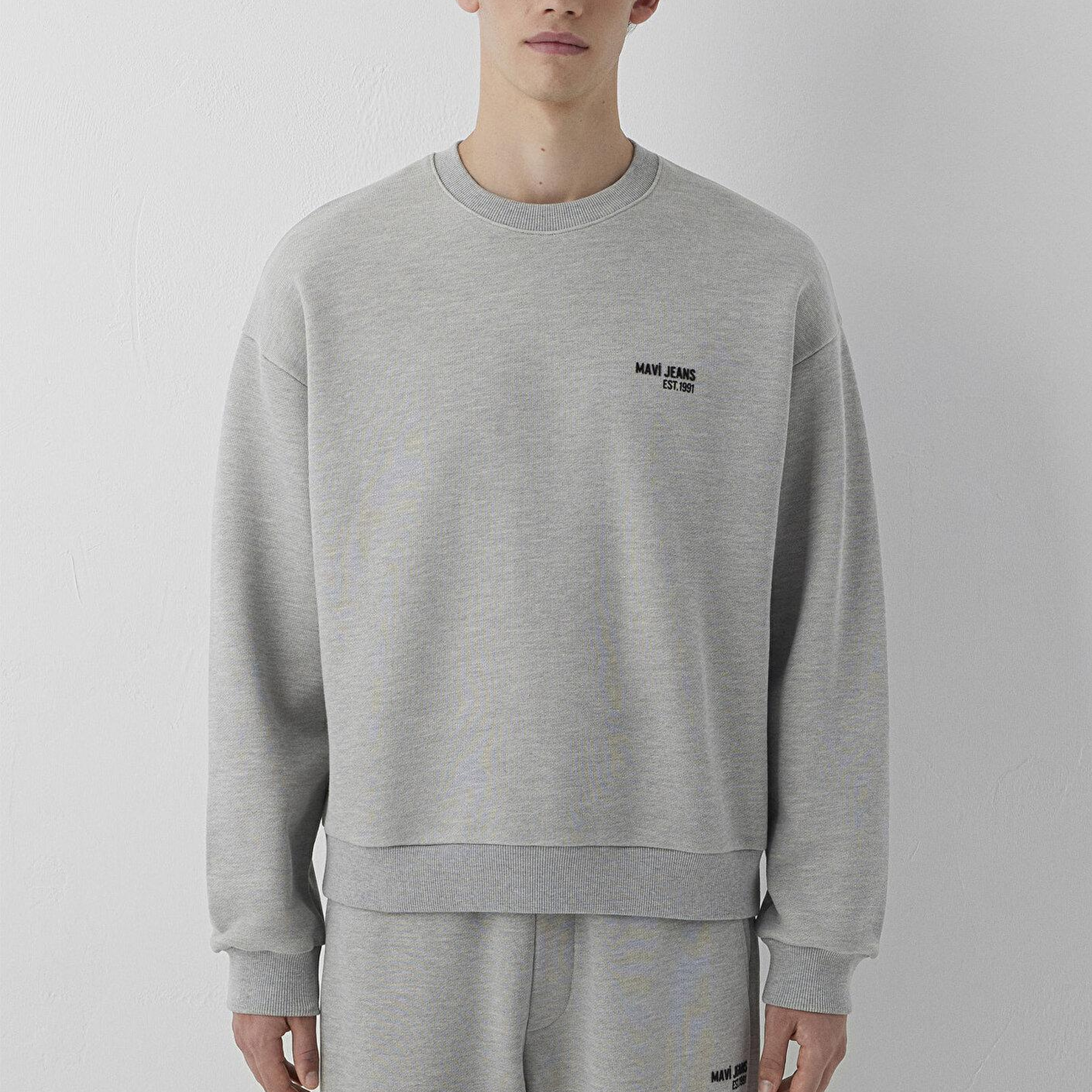 Mavi Mavi Jeans Baskılı Gri Sweatshirt 0S10677-80196