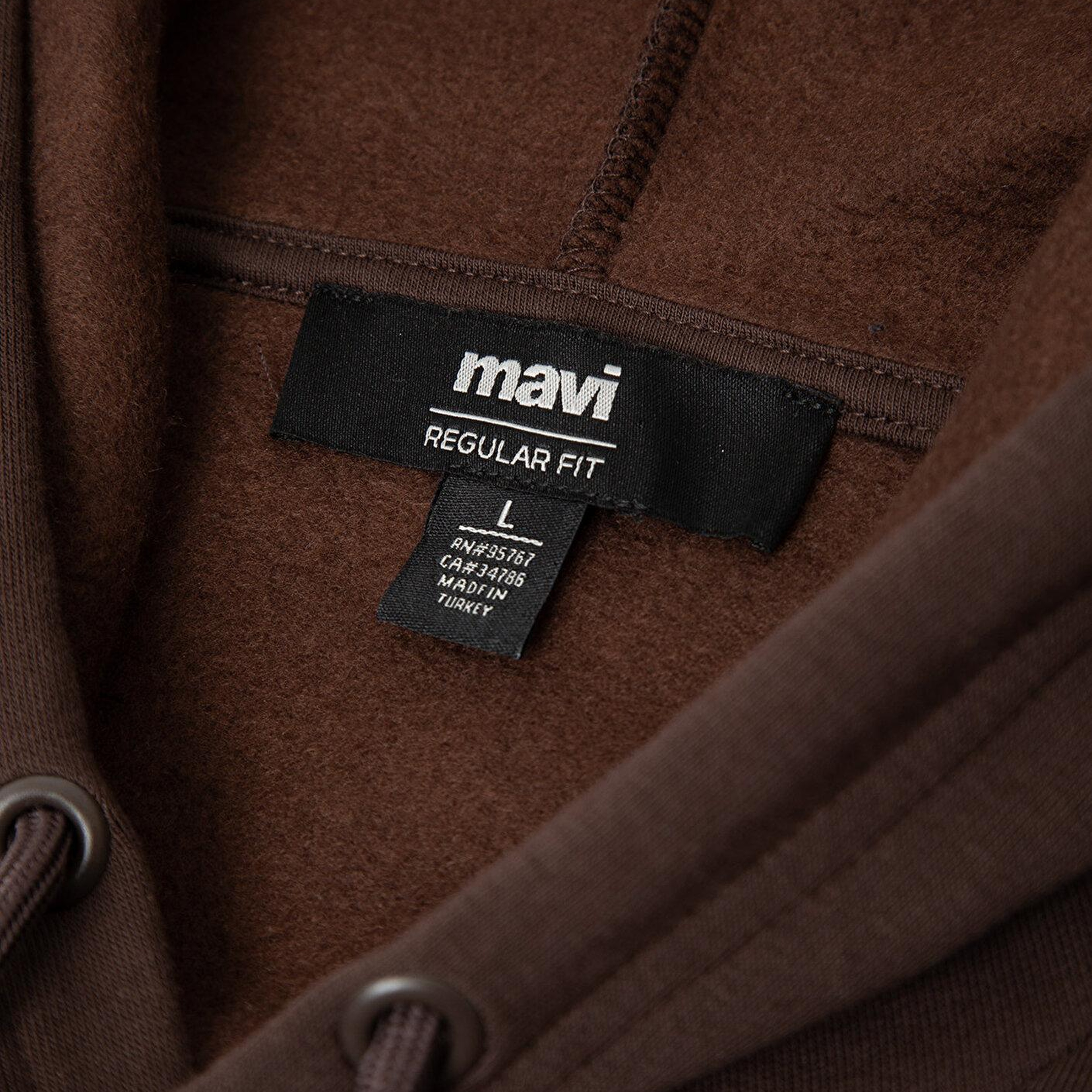 Mavi Mavi Logo Baskılı Kapüşonlu Kahverengi Sweatshirt 067149-88062