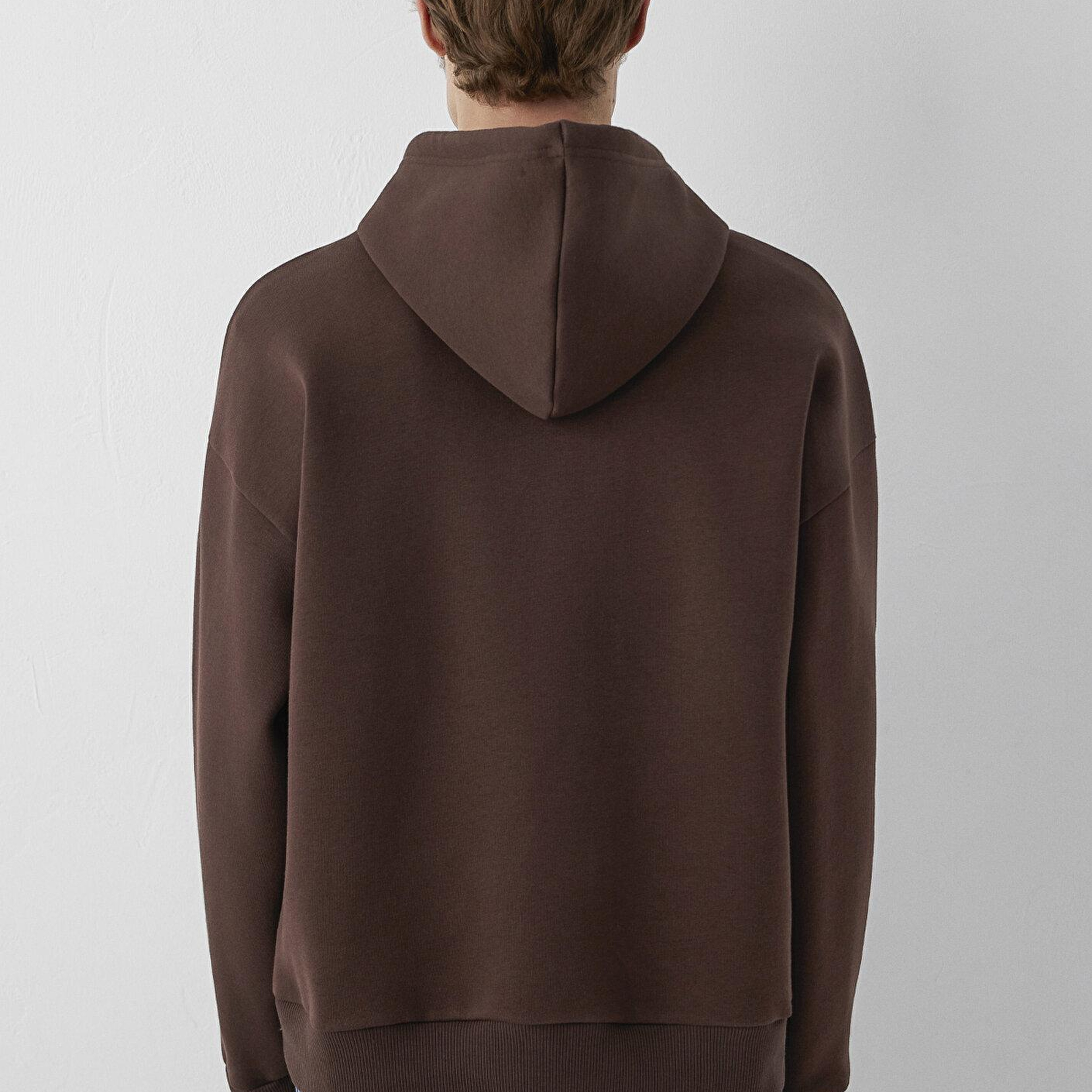 Mavi Mavi Logo Baskılı Kapüşonlu Kahverengi Sweatshirt 067149-88062