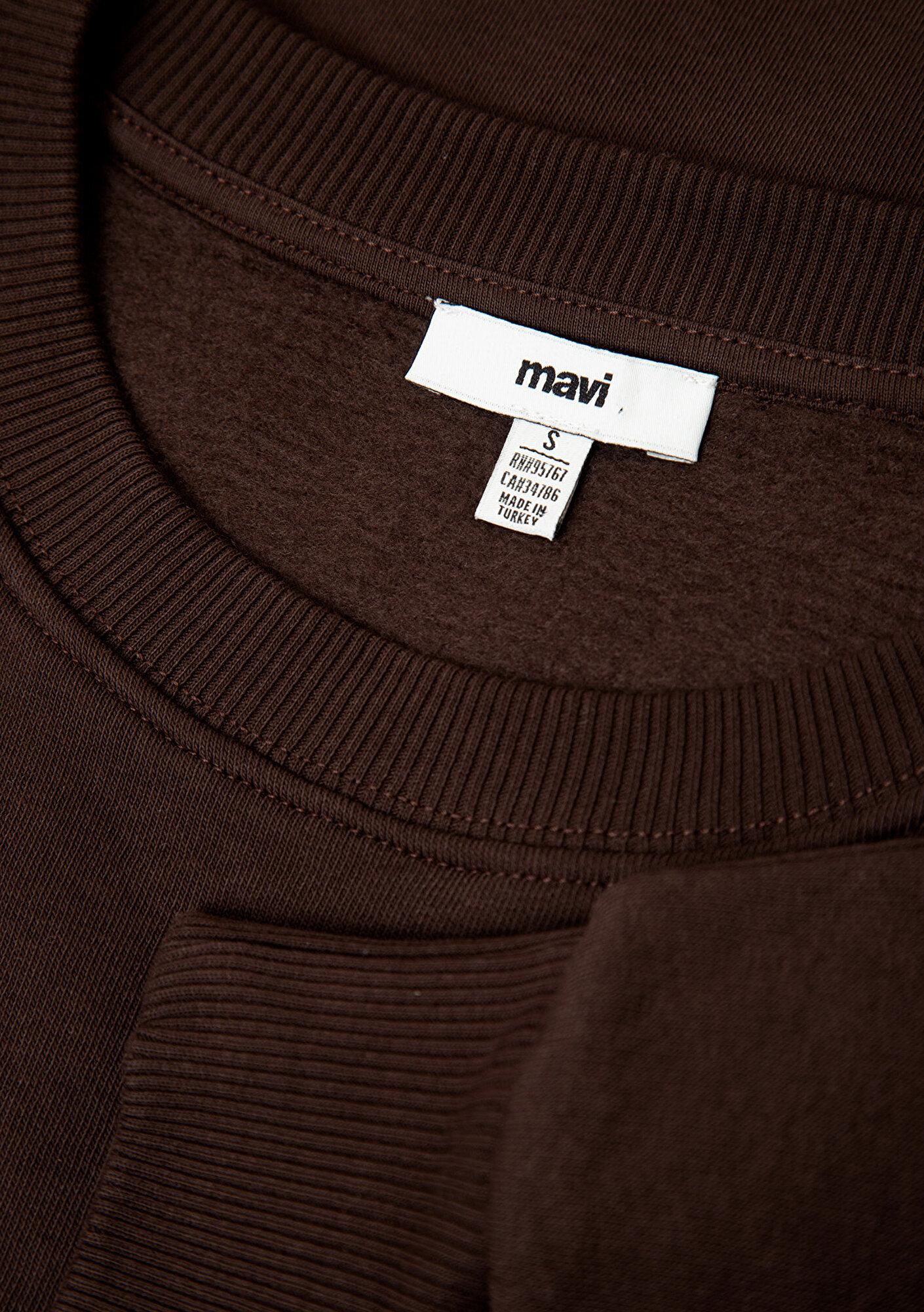 Mavi Mavi Logo Baskılı Kahverengi Sweatshirt 1611656-90704