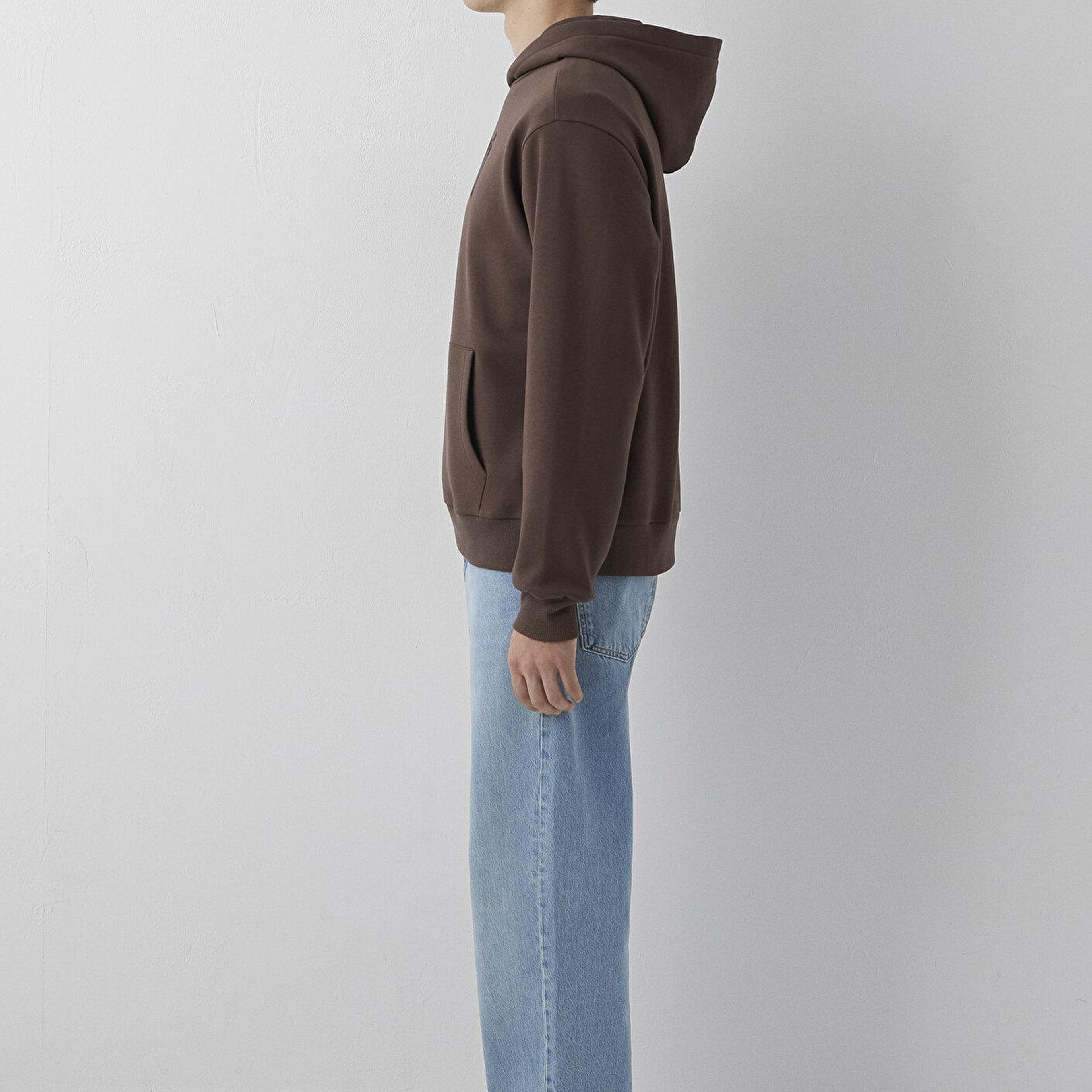 Mavi Mavi Logo Baskılı Kapüşonlu Kahverengi Sweatshirt 0S10646-71603