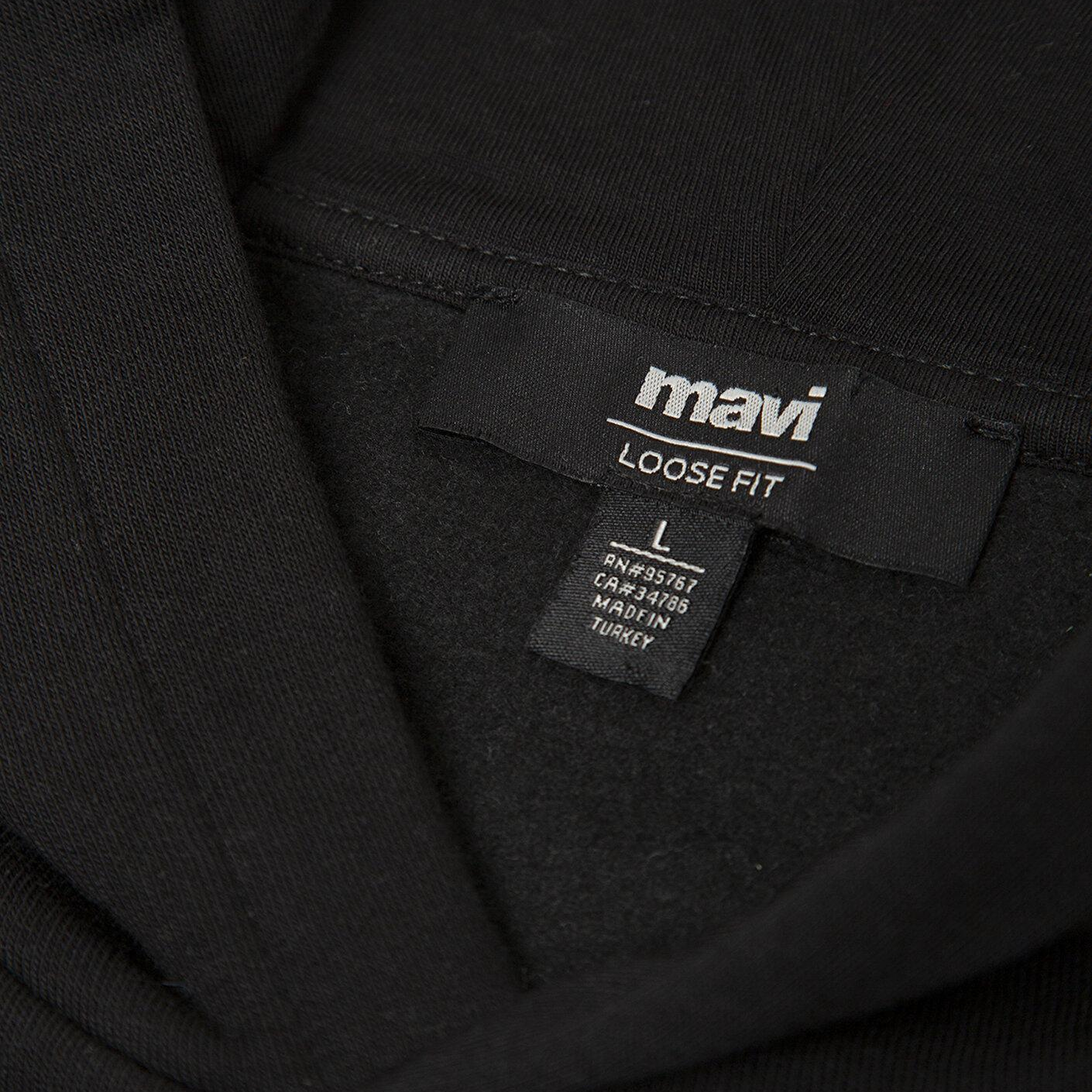Mavi Mavi Logo Baskılı Kapüşonlu Siyah Sweatshirt 0S10646-900