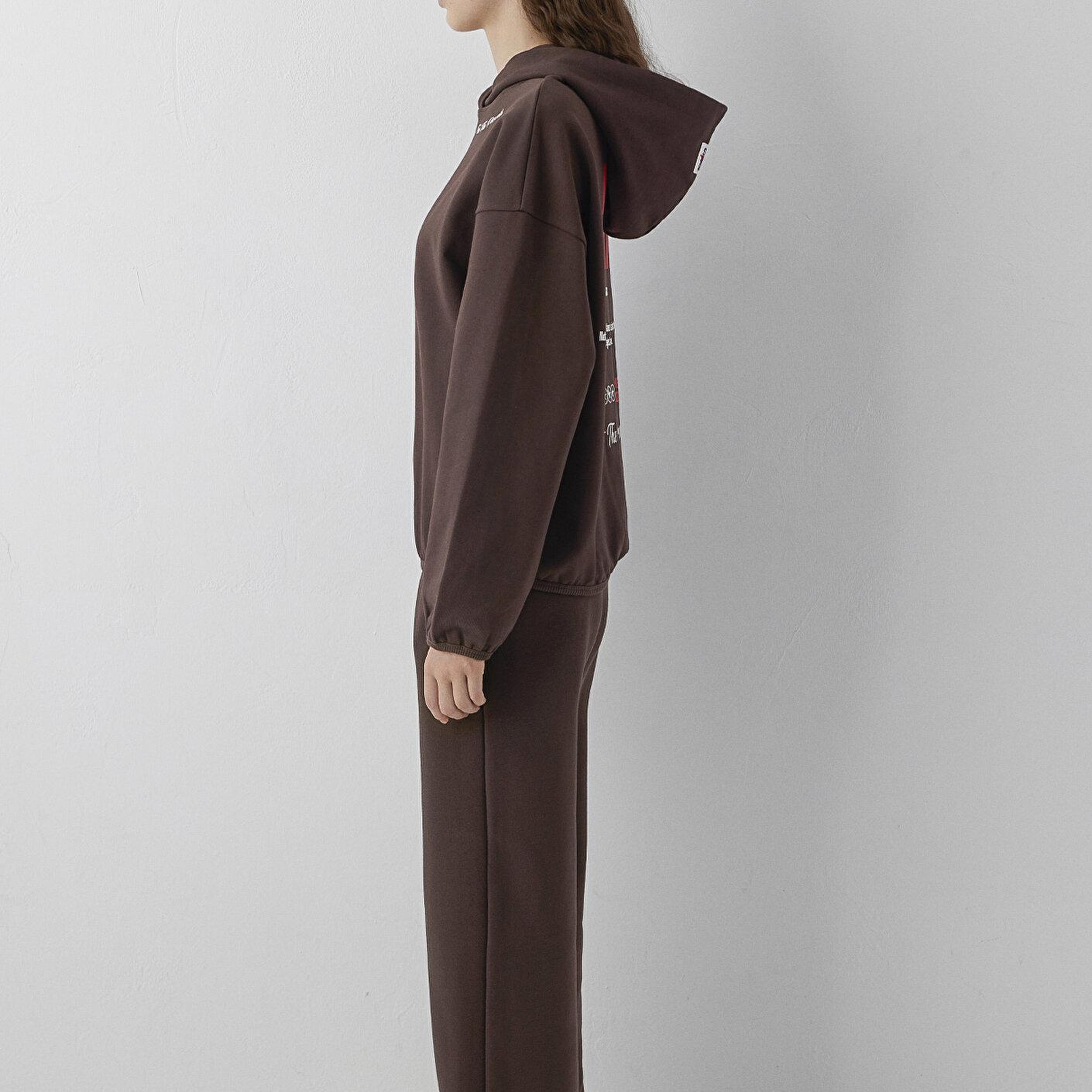 Mavi Kapüşonlu Kahverengi Sweatshirt 1S20081-70236