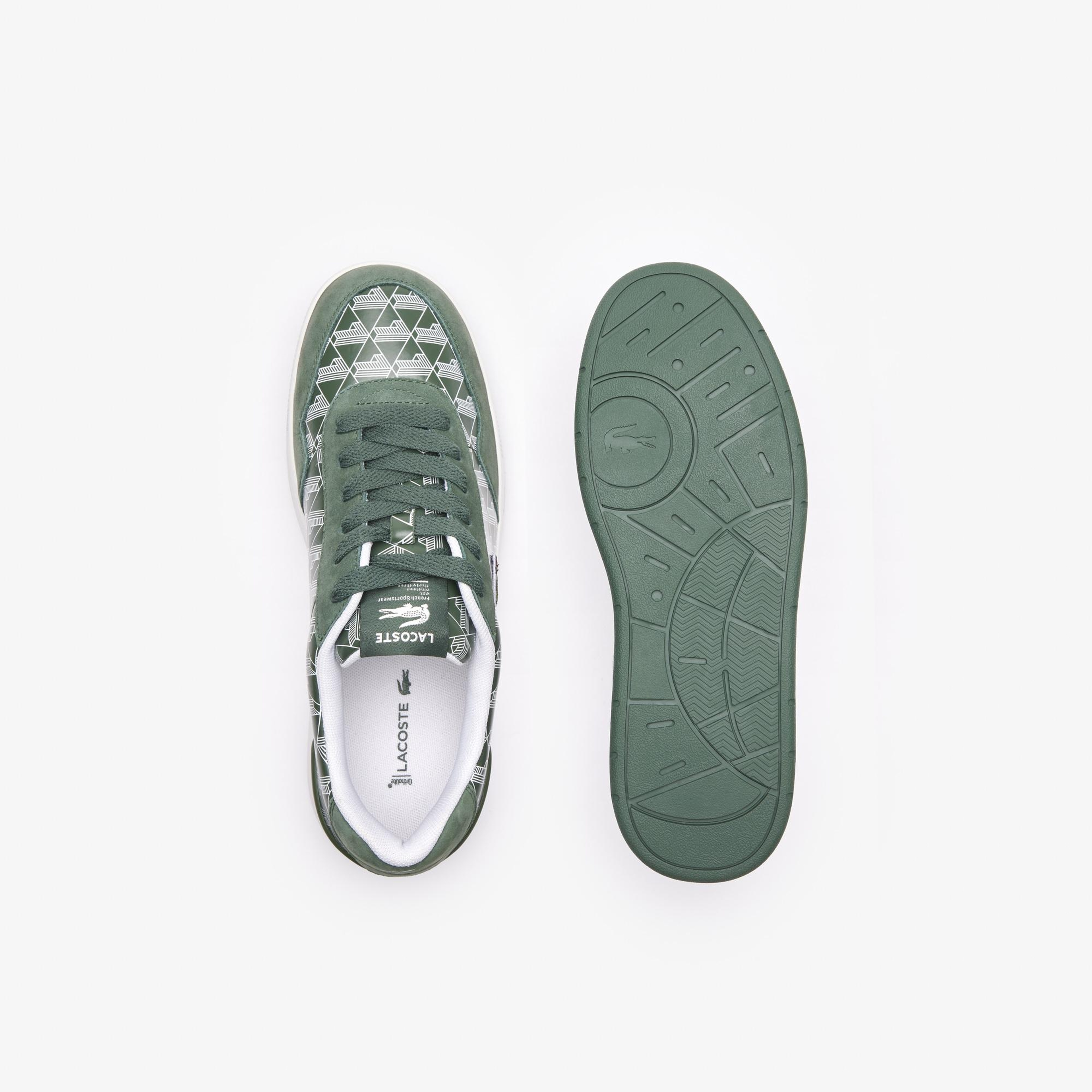 Lacoste Erkek Yeşil Monogram Deri Sneaker