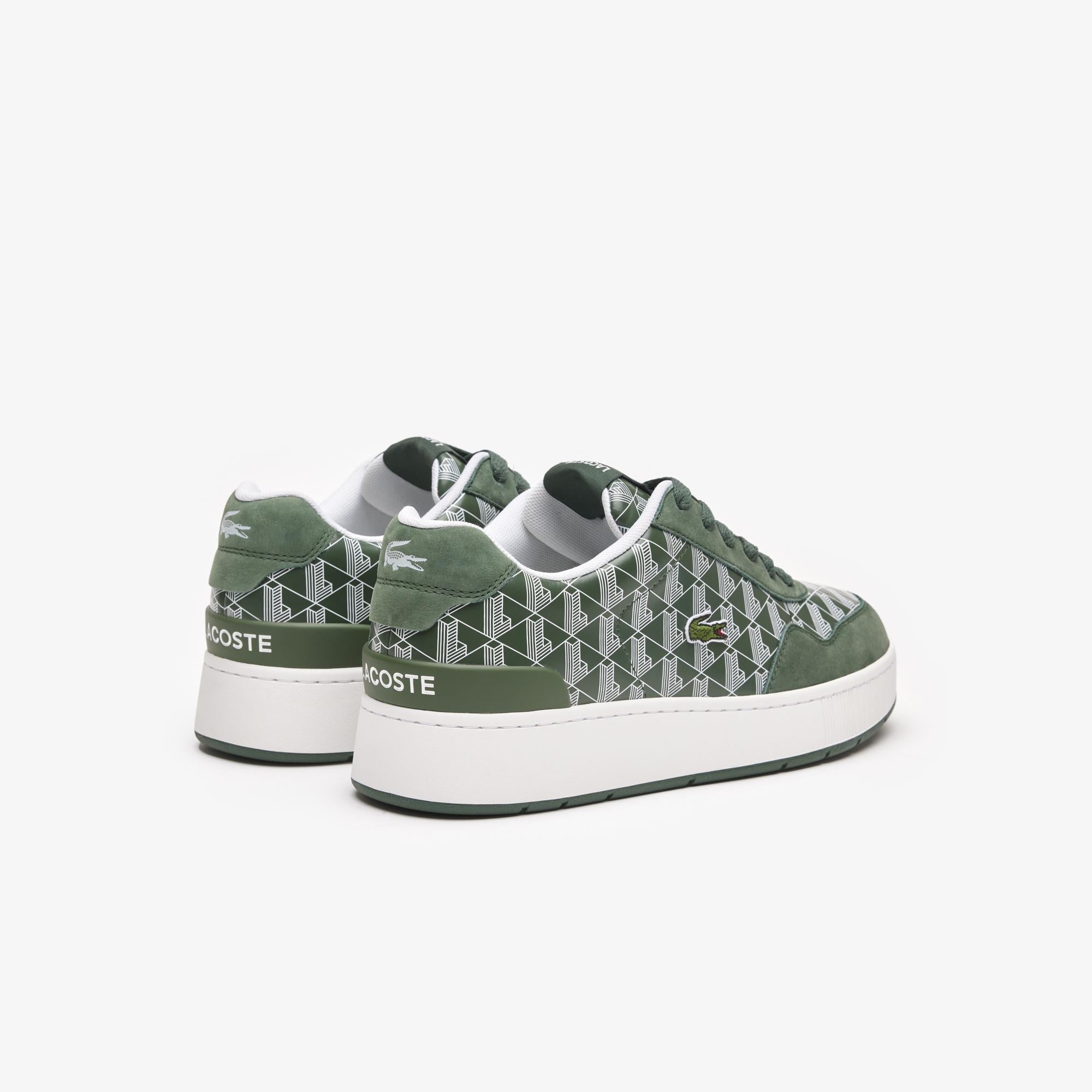 Lacoste Erkek Yeşil Monogram Deri Sneaker