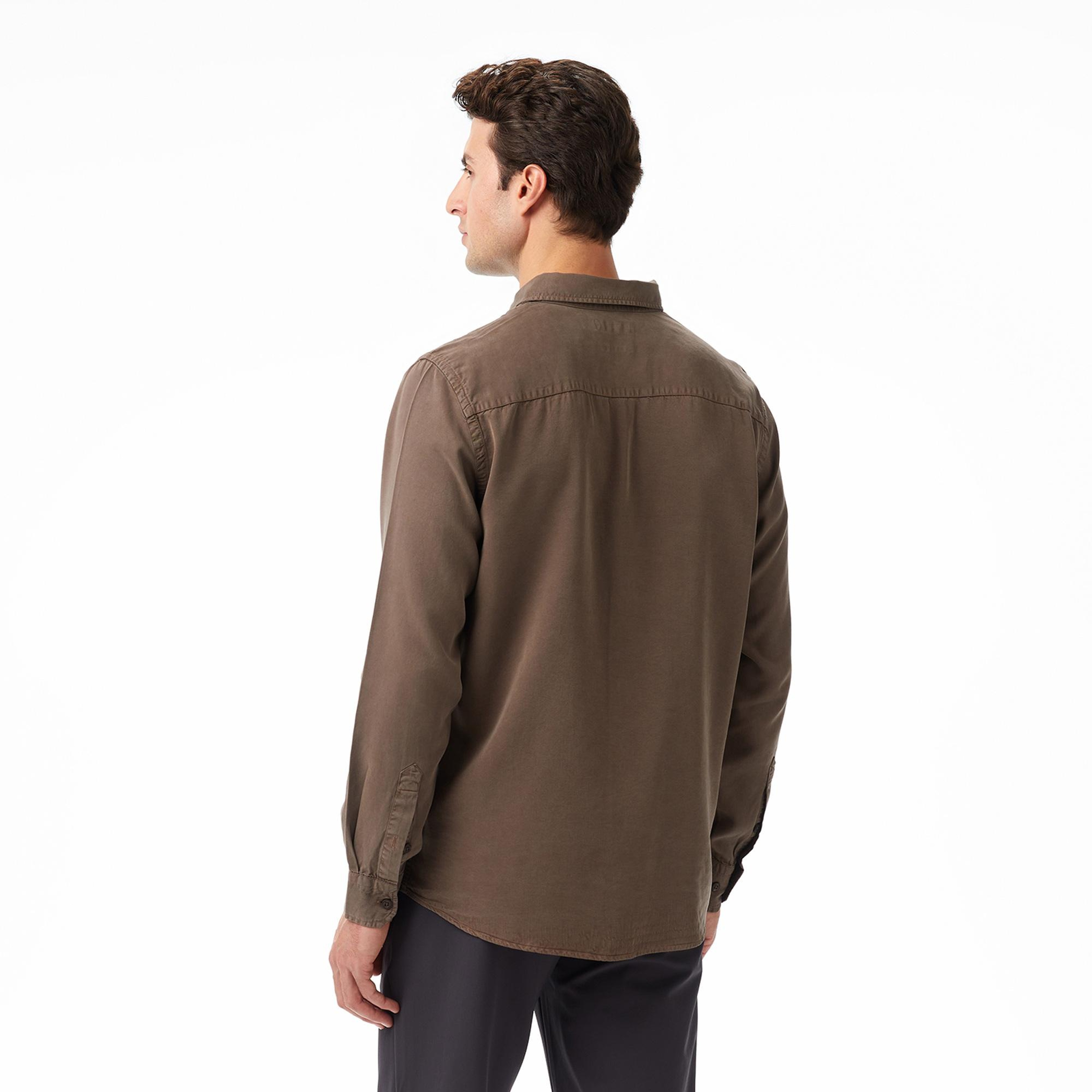 Nautica Erkek Kahverengi Classic Fit Gömlek