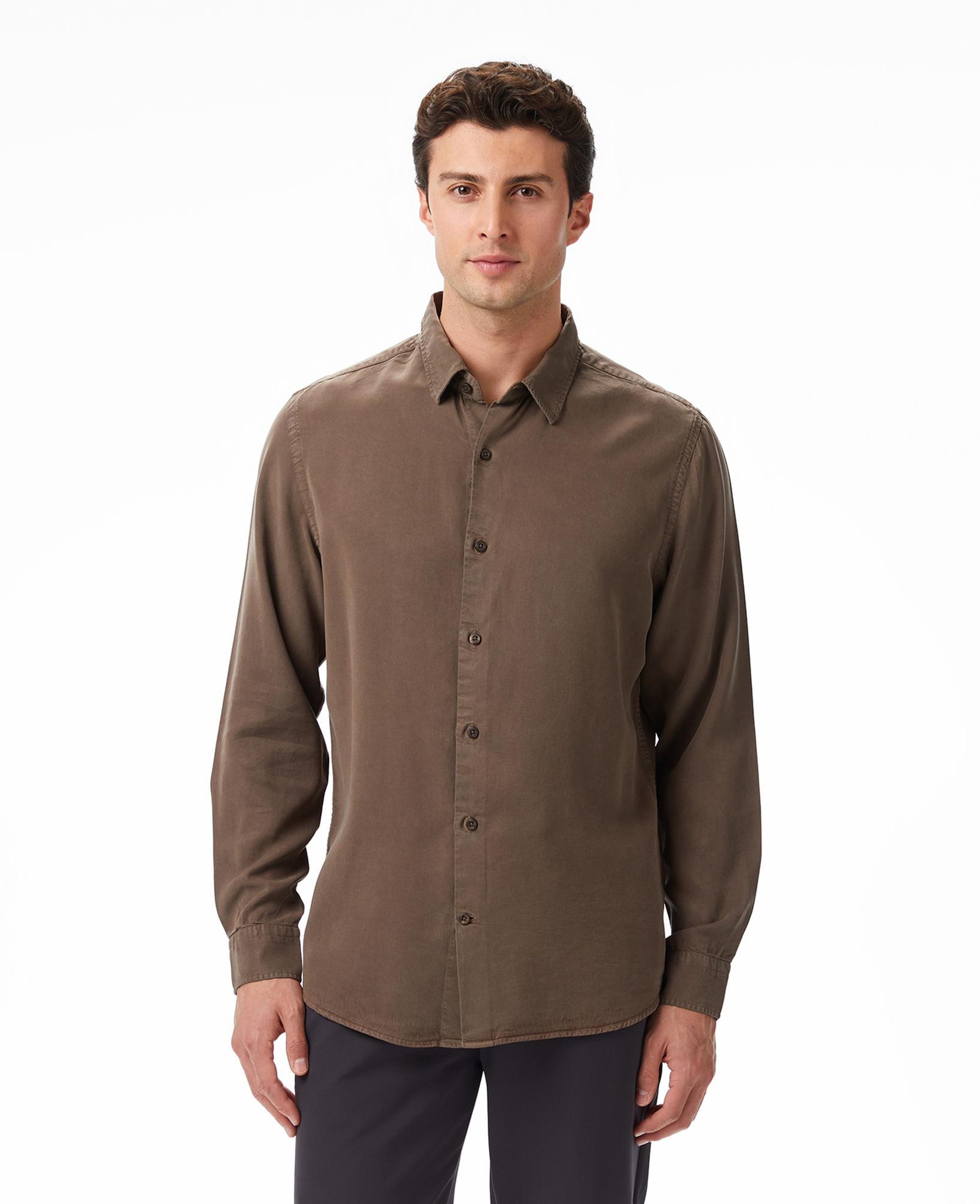 Nautica Erkek Kahverengi Classic Fit Gömlek