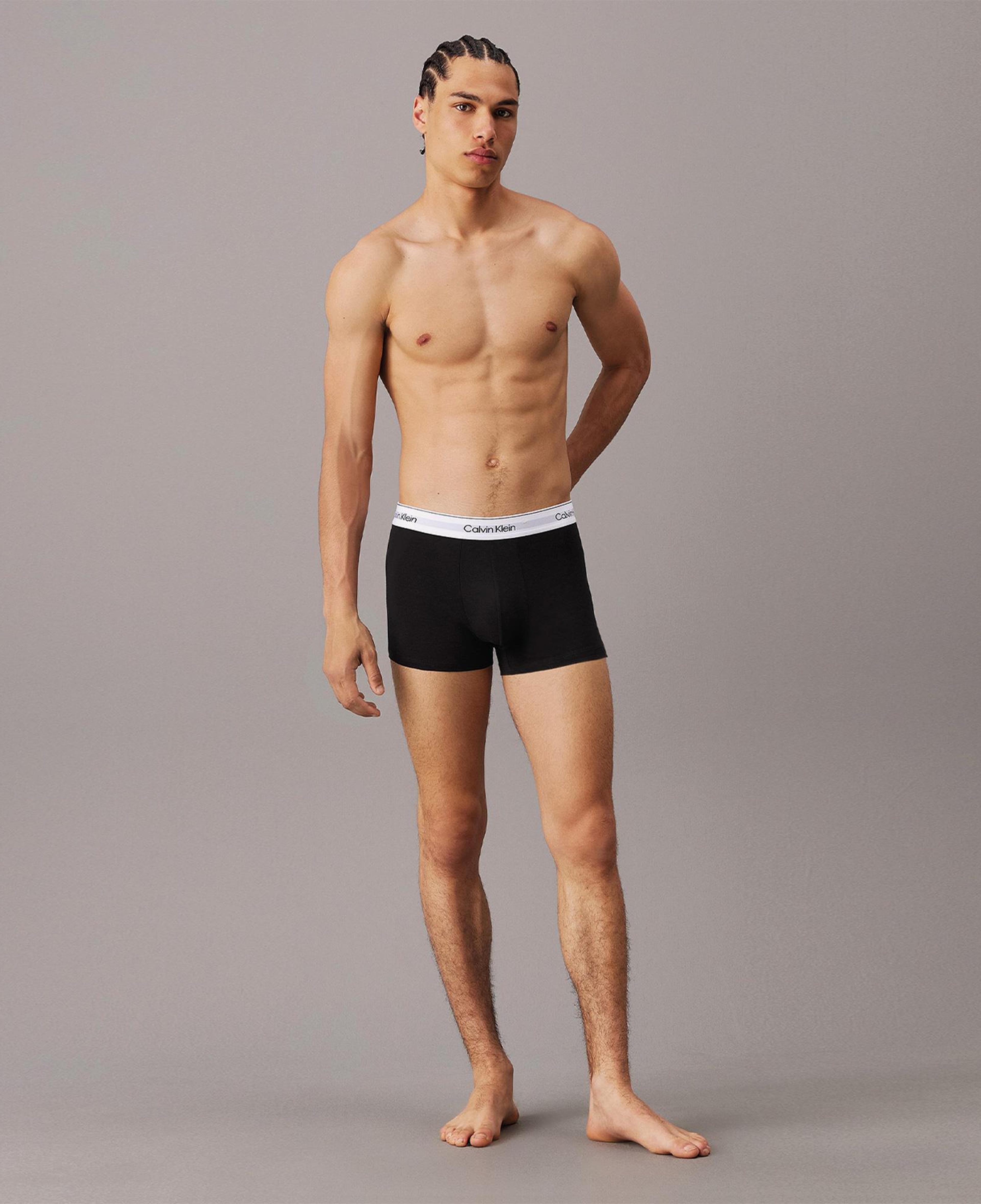 Calvin Klein Trunk 3'lü Erkek Siyah Beyaz Bantlı Boxer