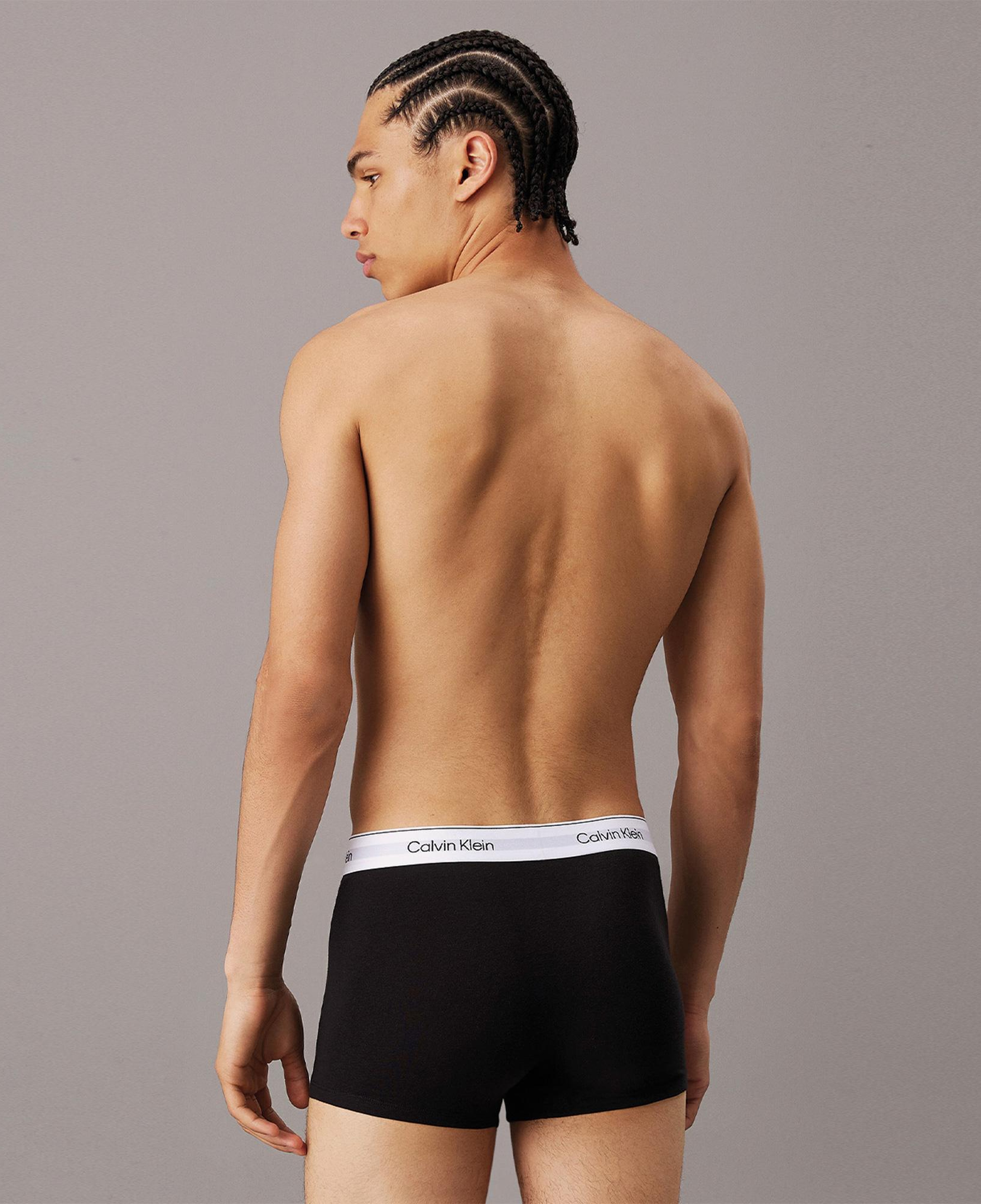 Calvin Klein Trunk 3'lü Erkek Siyah Beyaz Bantlı Boxer