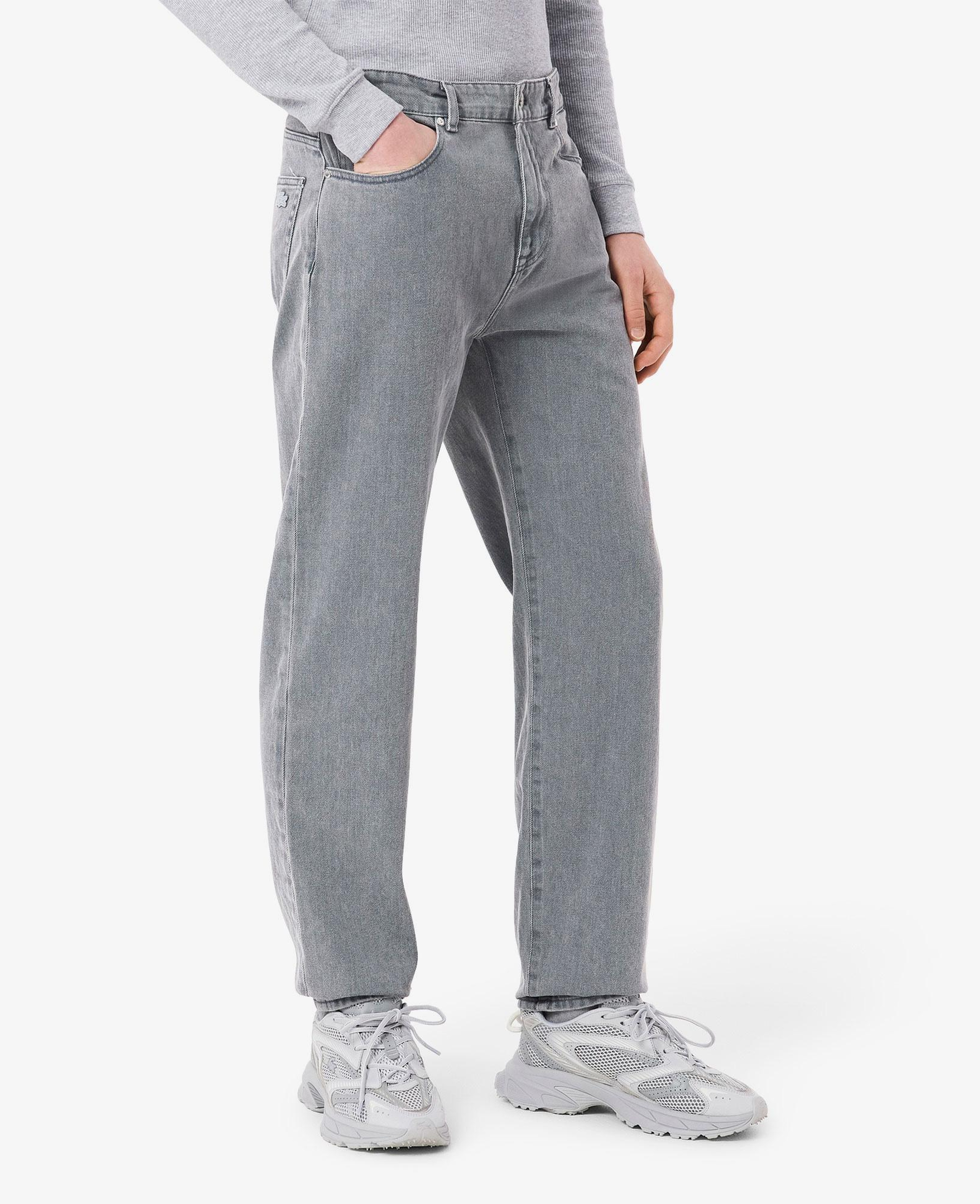 Erkek Straight Fit Gri Jean Pantolon